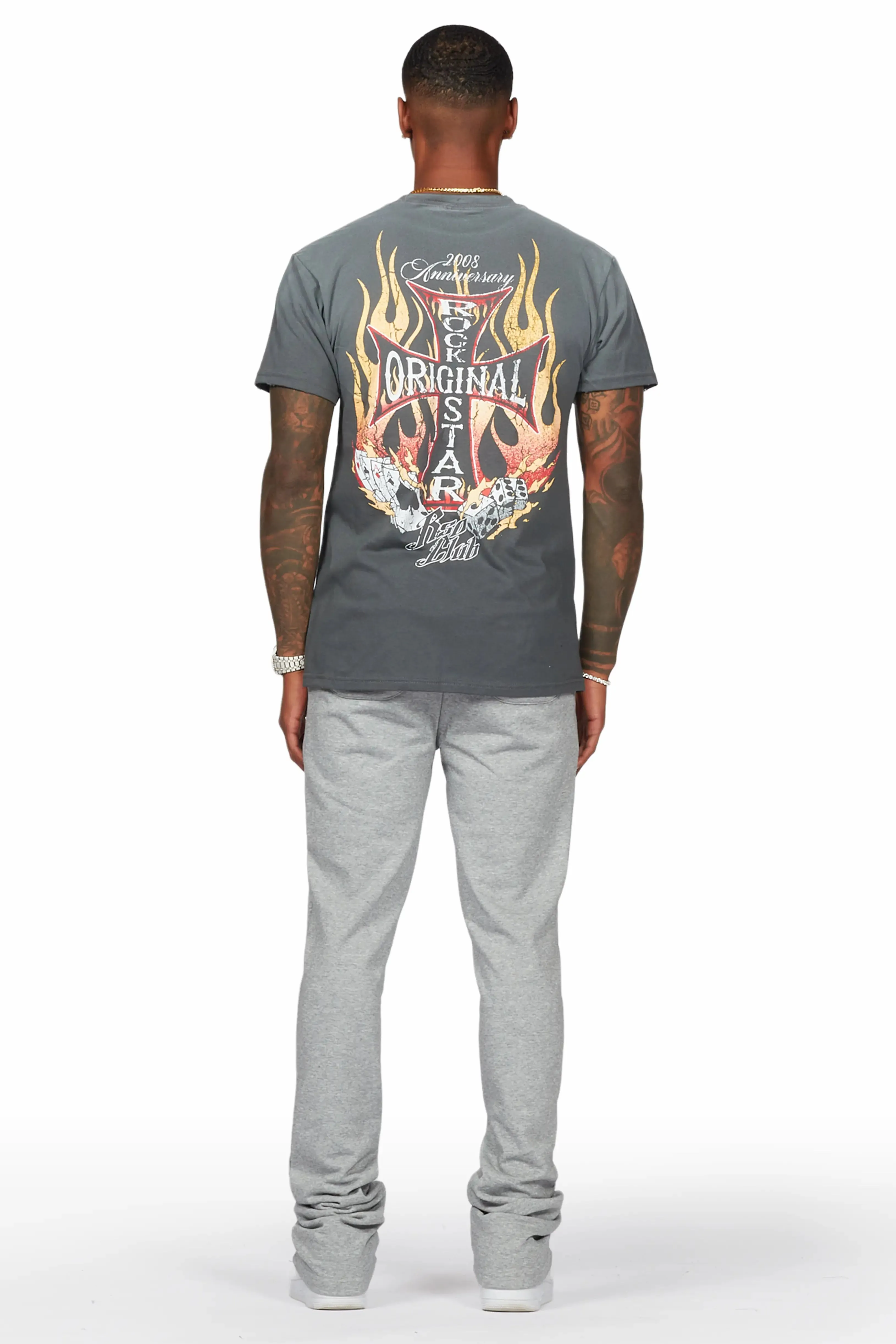 Alpine Grey Stacked Flare Pant sold by Rockstar Original product image thumbnail 5