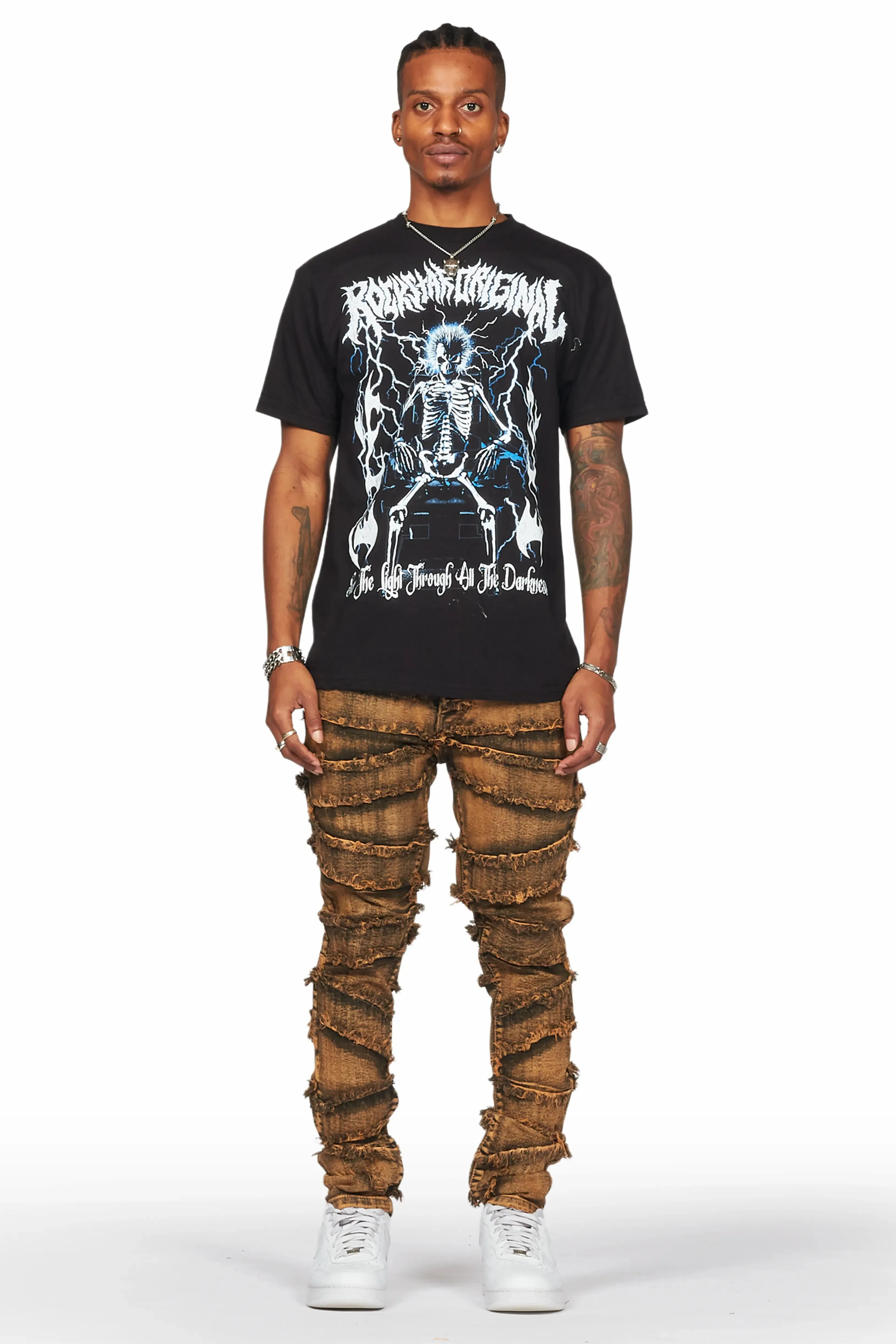 Ebrill Gold Patchwork Skinny Fit Jean sold by Rockstar Original product image thumbnail 3