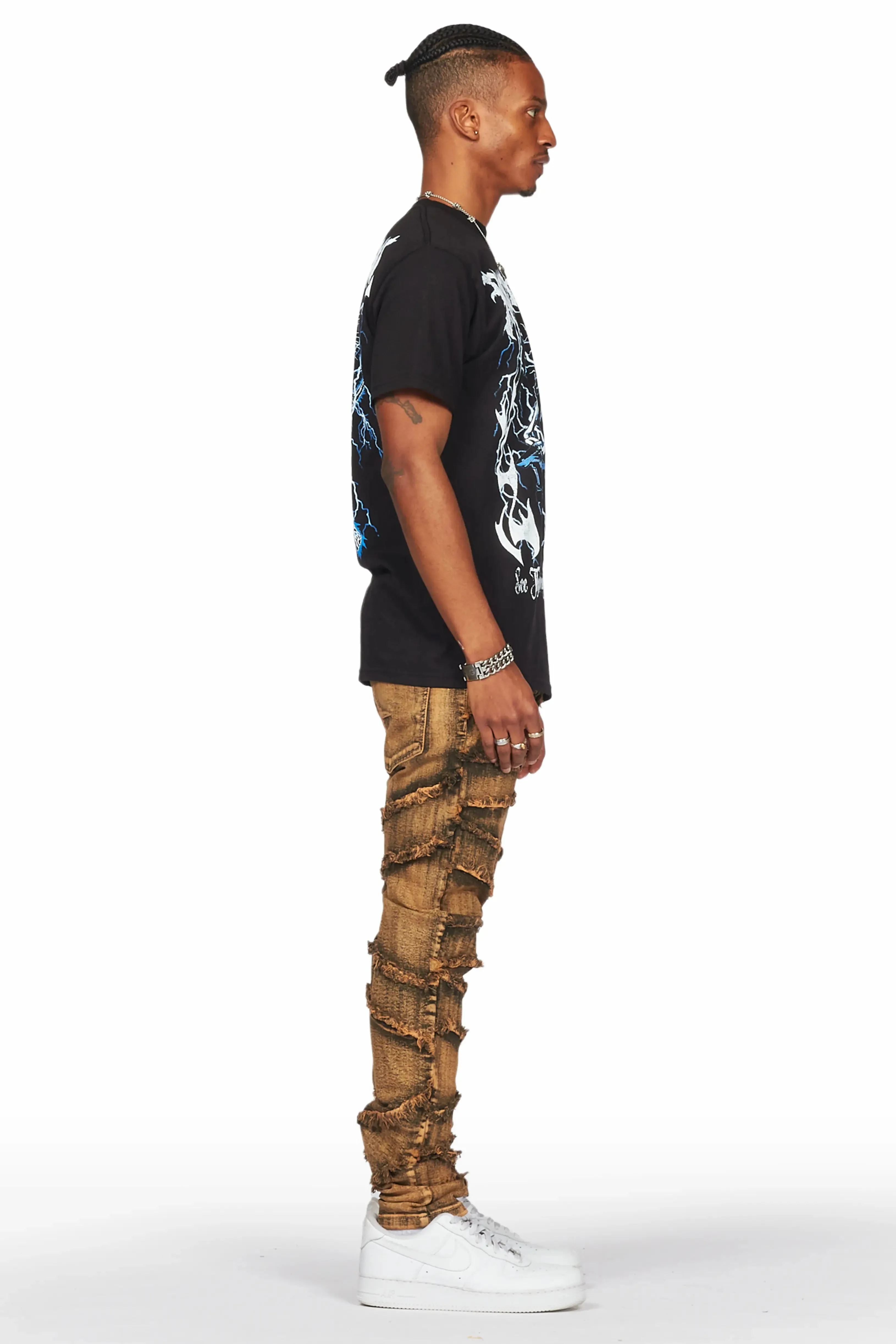 Ebrill Gold Patchwork Skinny Fit Jean sold by Rockstar Original product image thumbnail 5