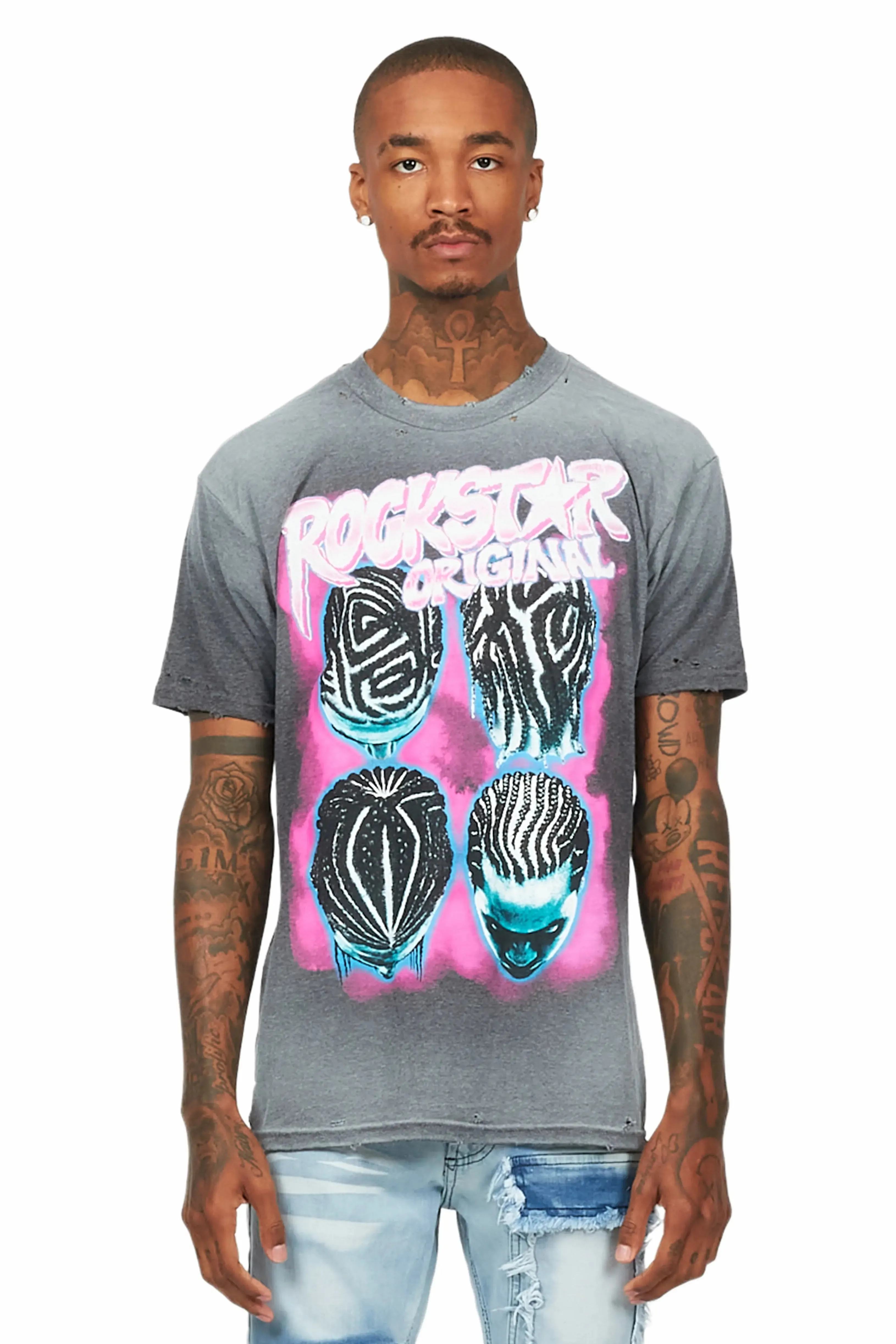 Barber Heather Charcoal Graphic T-Shirt sold by Rockstar Original