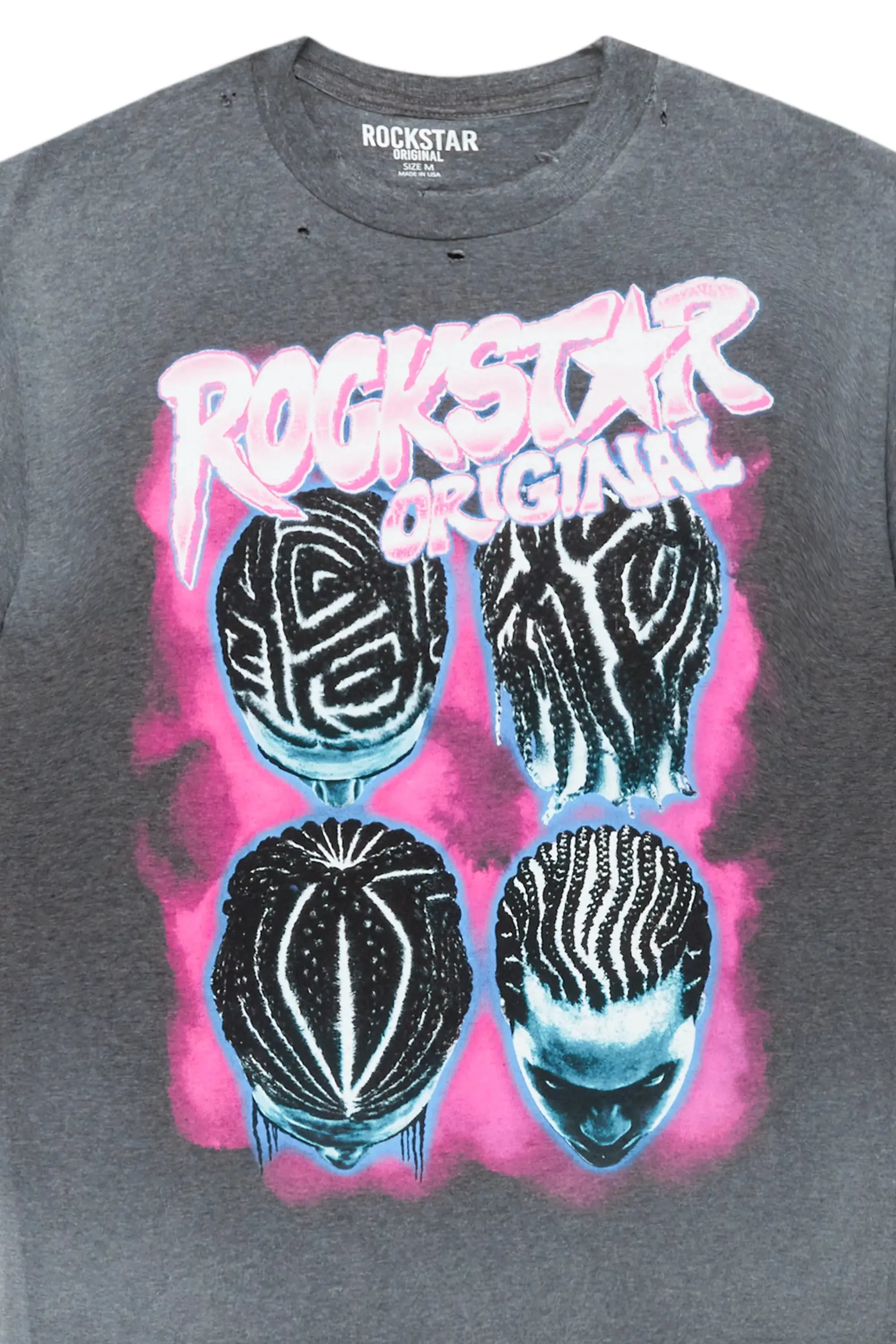 Barber Heather Charcoal Graphic T-Shirt sold by Rockstar Original product image thumbnail 3