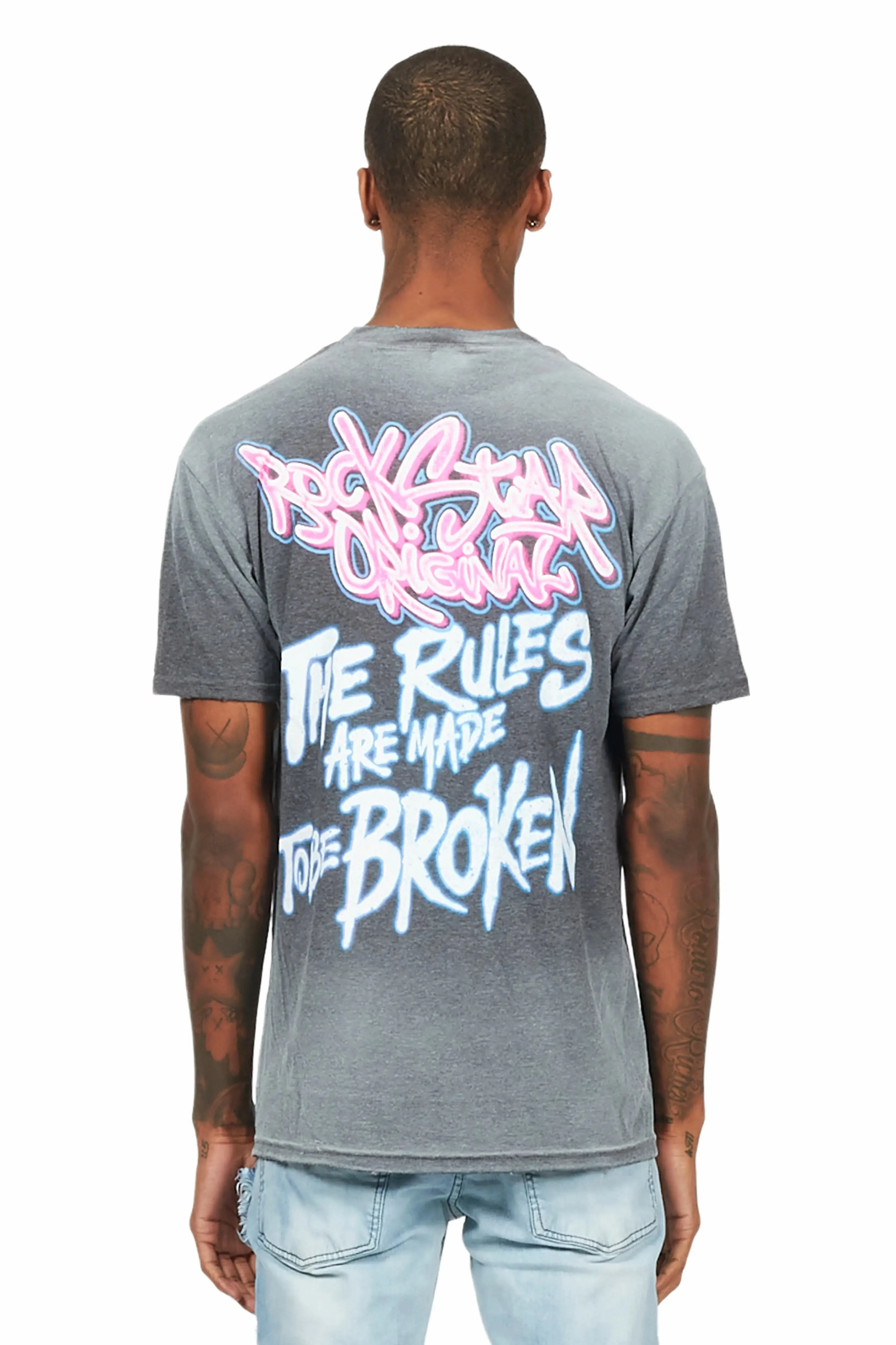 Barber Heather Charcoal Graphic T-Shirt sold by Rockstar Original product image thumbnail 5