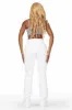 Kassidy White Stacked Flare Jean sold by Rockstar Original