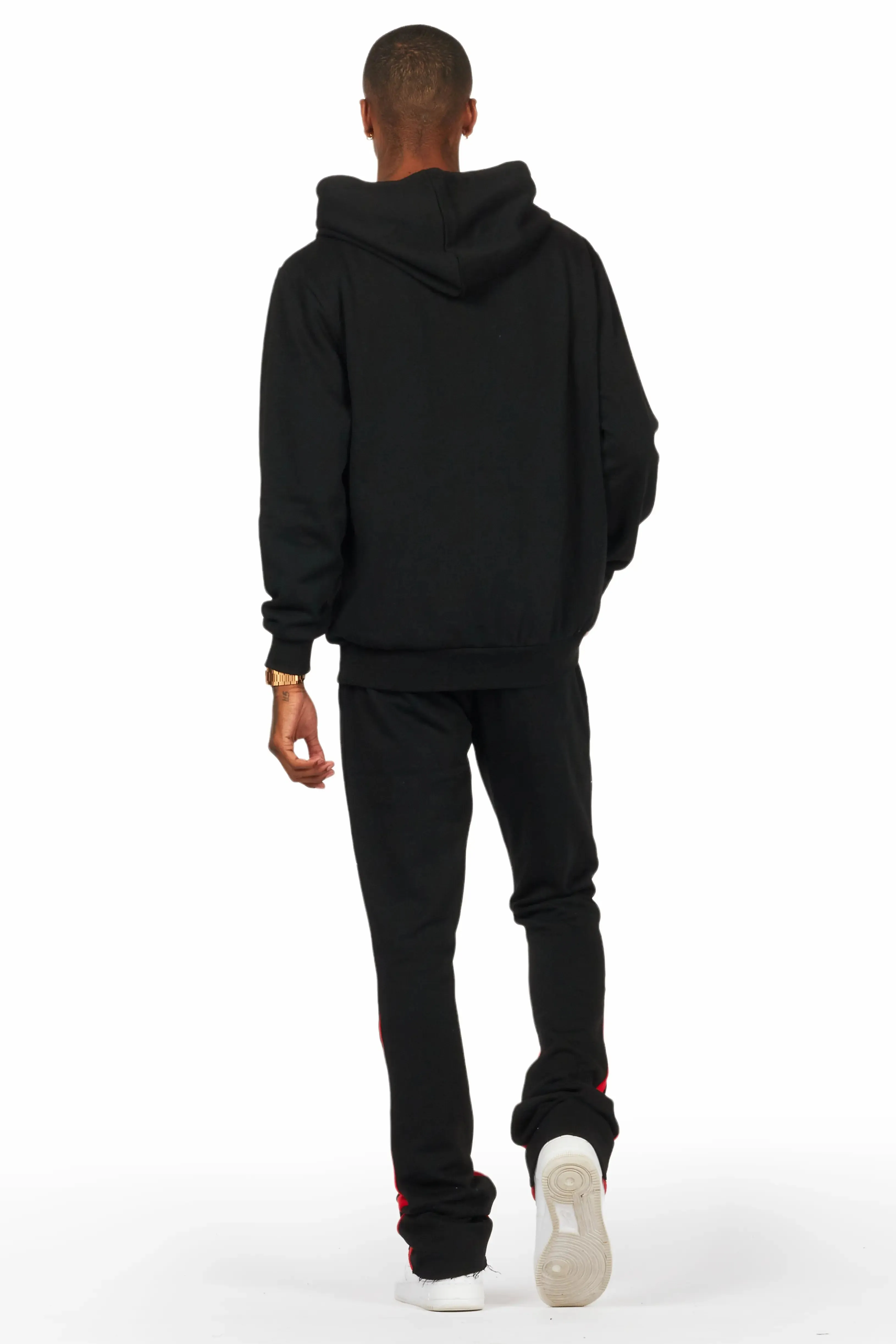 Scottie Black/Red Paint Splatter Hoodie/Stacked Flare Pant Set sold by Rockstar Original product image thumbnail 3