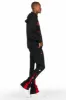 Scottie Black/Red Paint Splatter Hoodie/Stacked Flare Pant Set sold by Rockstar Original