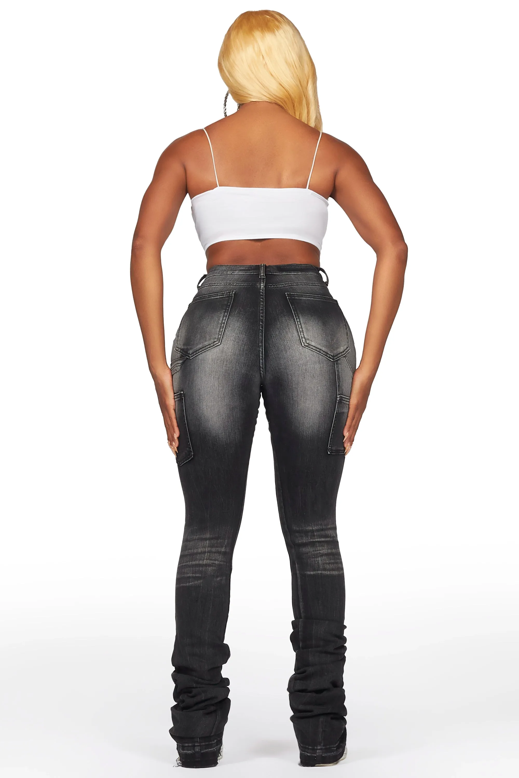 Ashlee Grey Wash Super Stacked Jean sold by Rockstar Original product image thumbnail 5