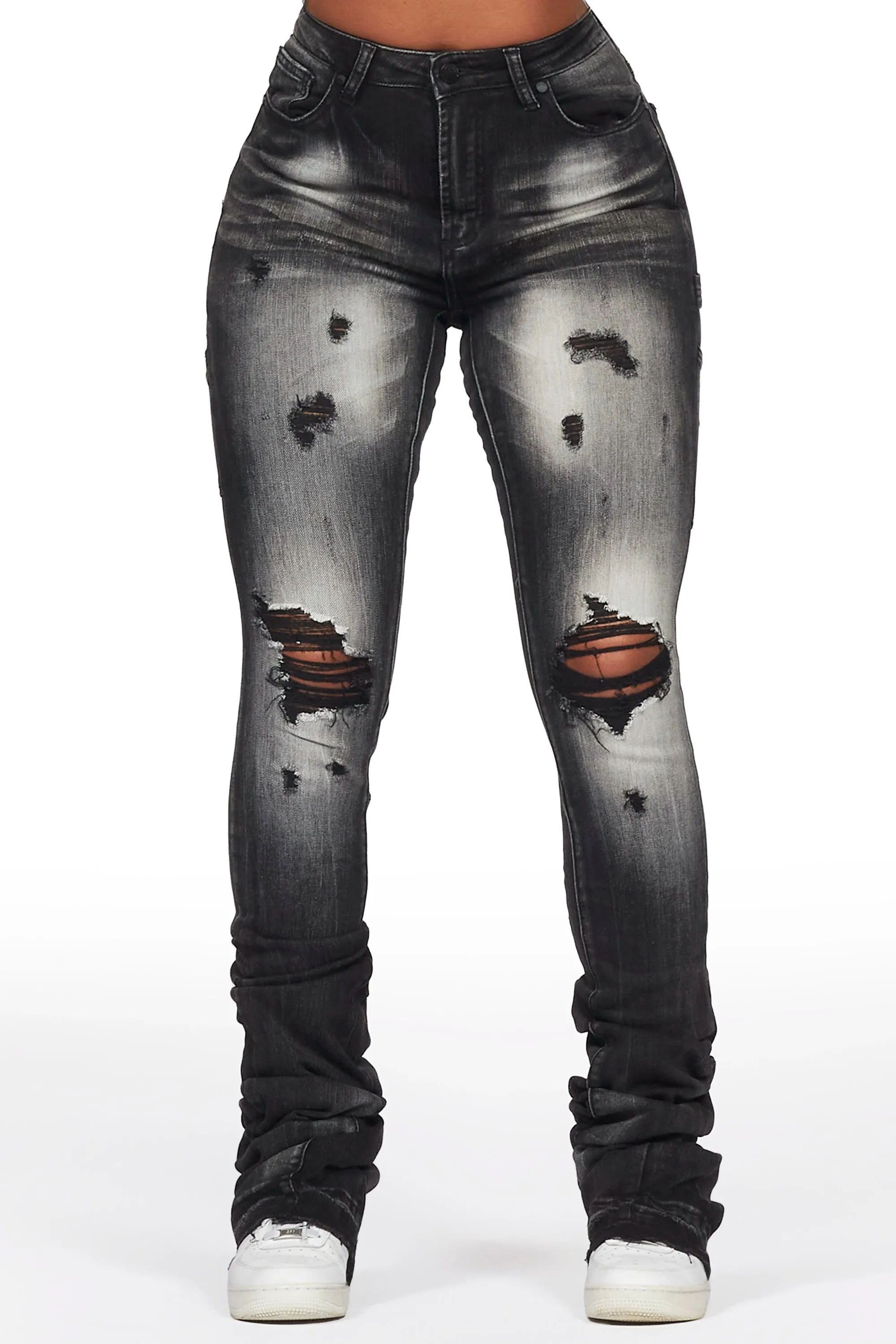 Ashlee Grey Wash Super Stacked Jean sold by Rockstar Original product image thumbnail 4