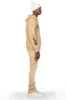 Draven Tan Hoodie/Stacked Flare Track Pant Set sold by Rockstar Original