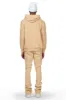 Draven Tan Hoodie/Stacked Flare Track Pant Set sold by Rockstar Original