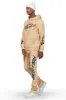 Draven Tan Hoodie/Stacked Flare Track Pant Set sold by Rockstar Original