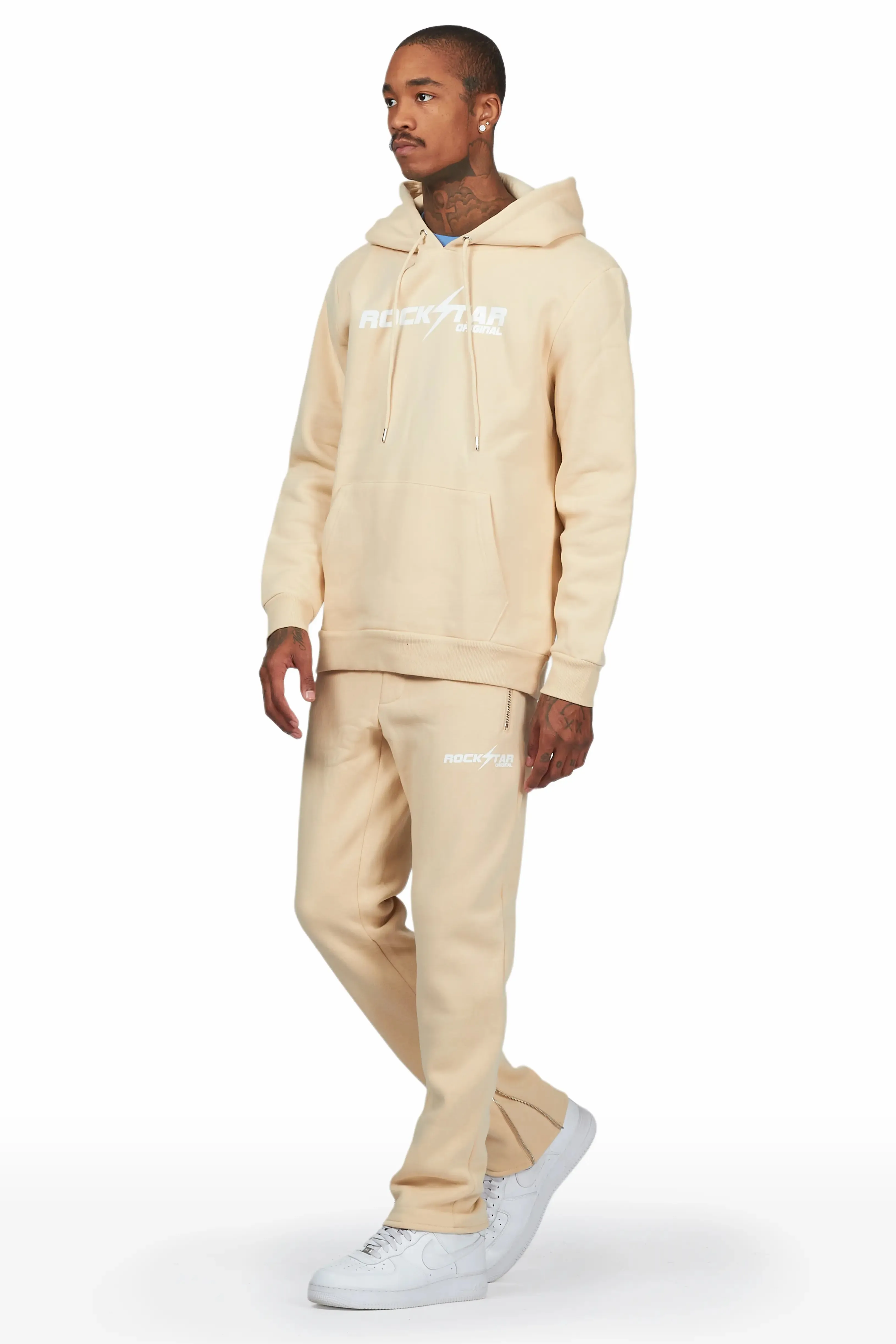Rory Beige Hoodie Slim Fit Track Set sold by Rockstar Original product image thumbnail 3