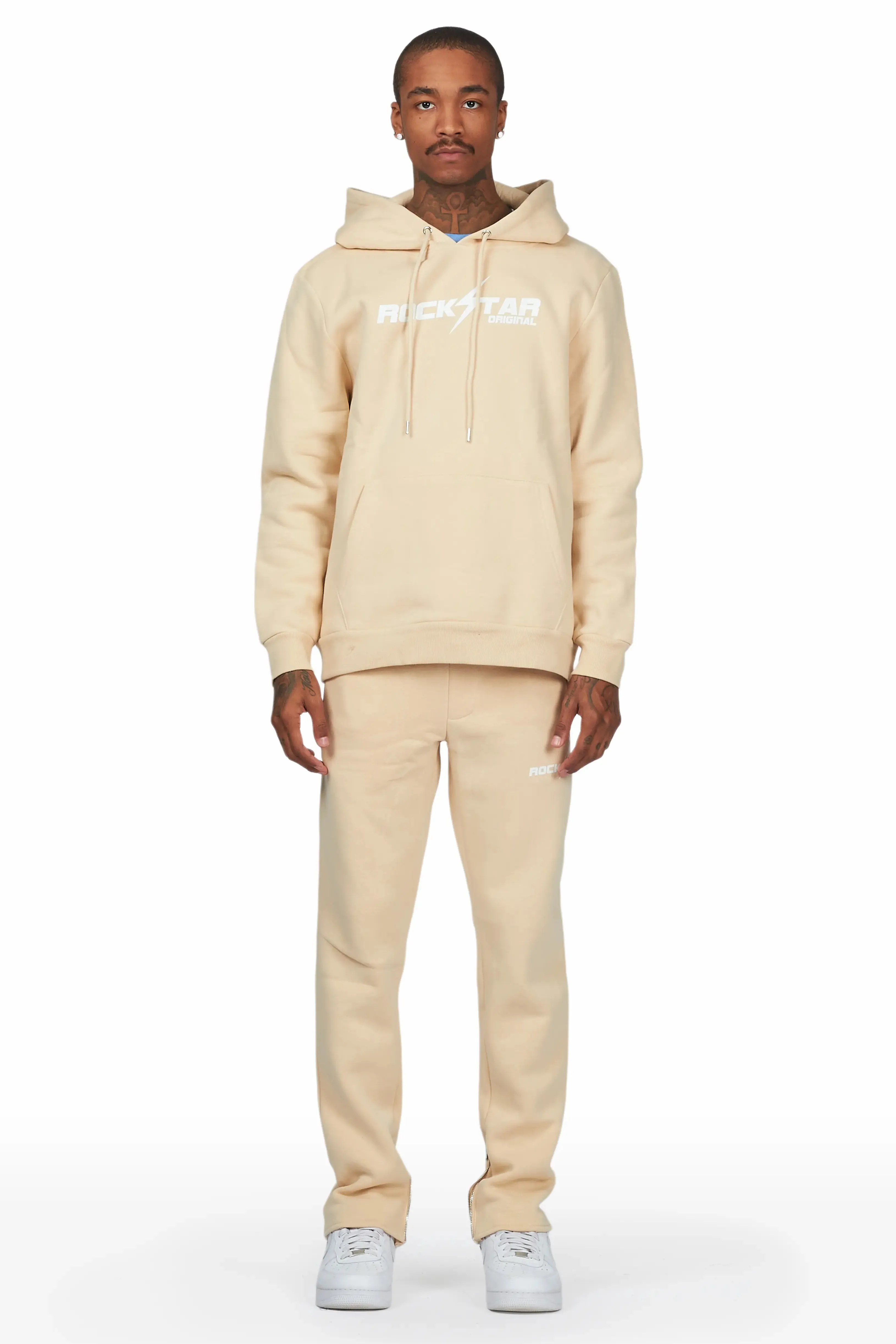 Rory Beige Hoodie Slim Fit Track Set sold by Rockstar Original