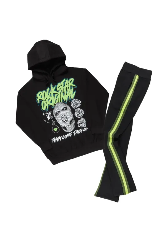 Clava Black/Green Hoodie Track Set sold by Rockstar Original