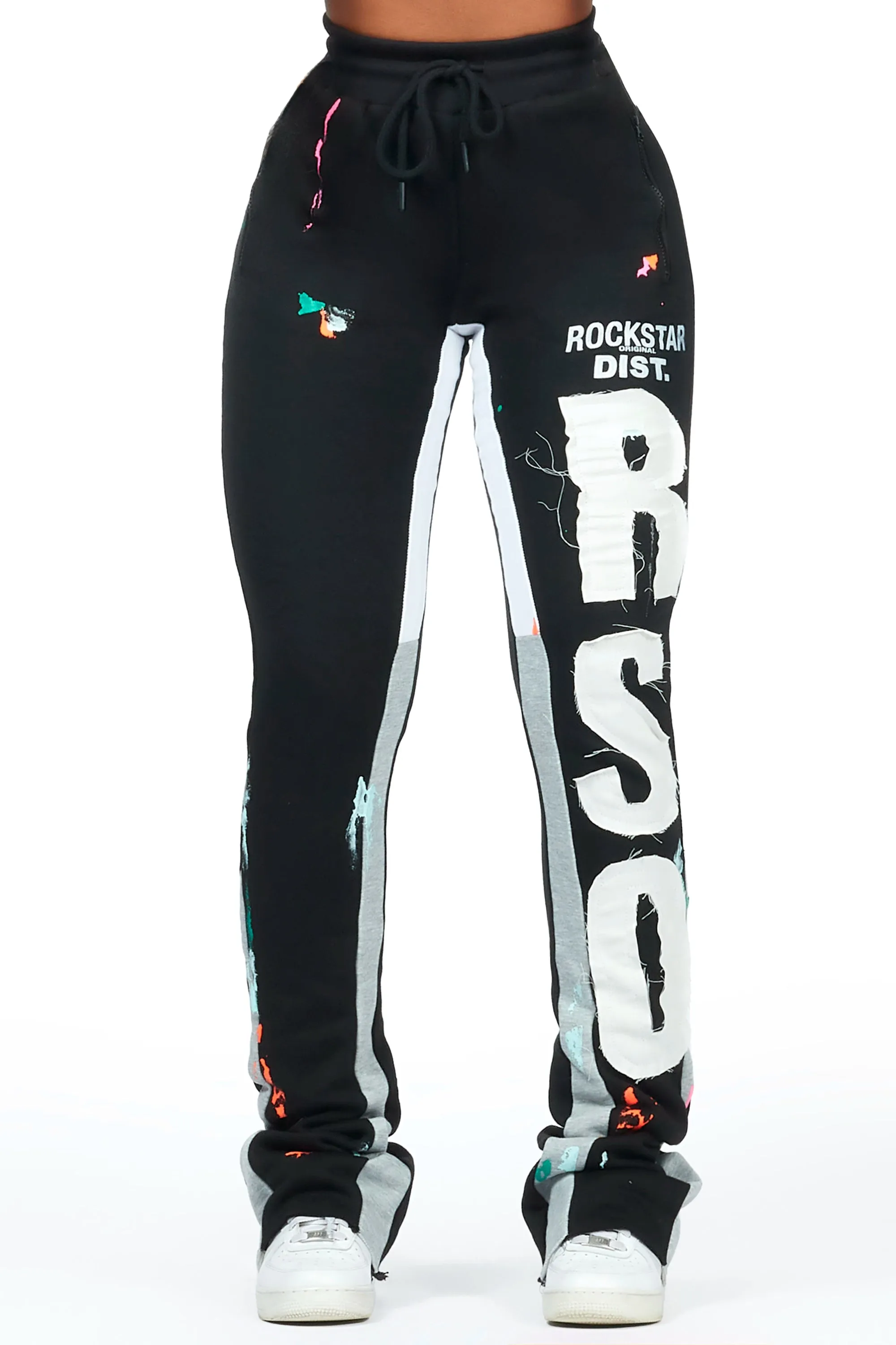 Toriauna Black Stacked Track Pant sold by Rockstar Original
