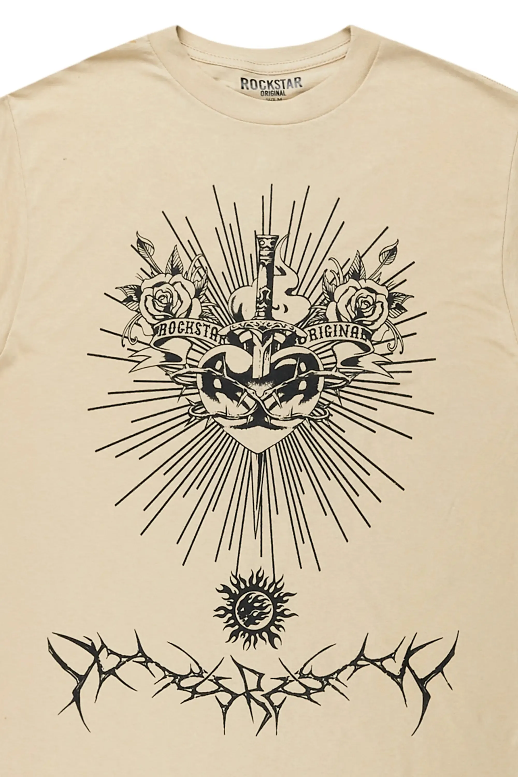 Khyri Beige Oversized T-Shirt sold by Rockstar Original product image thumbnail 2