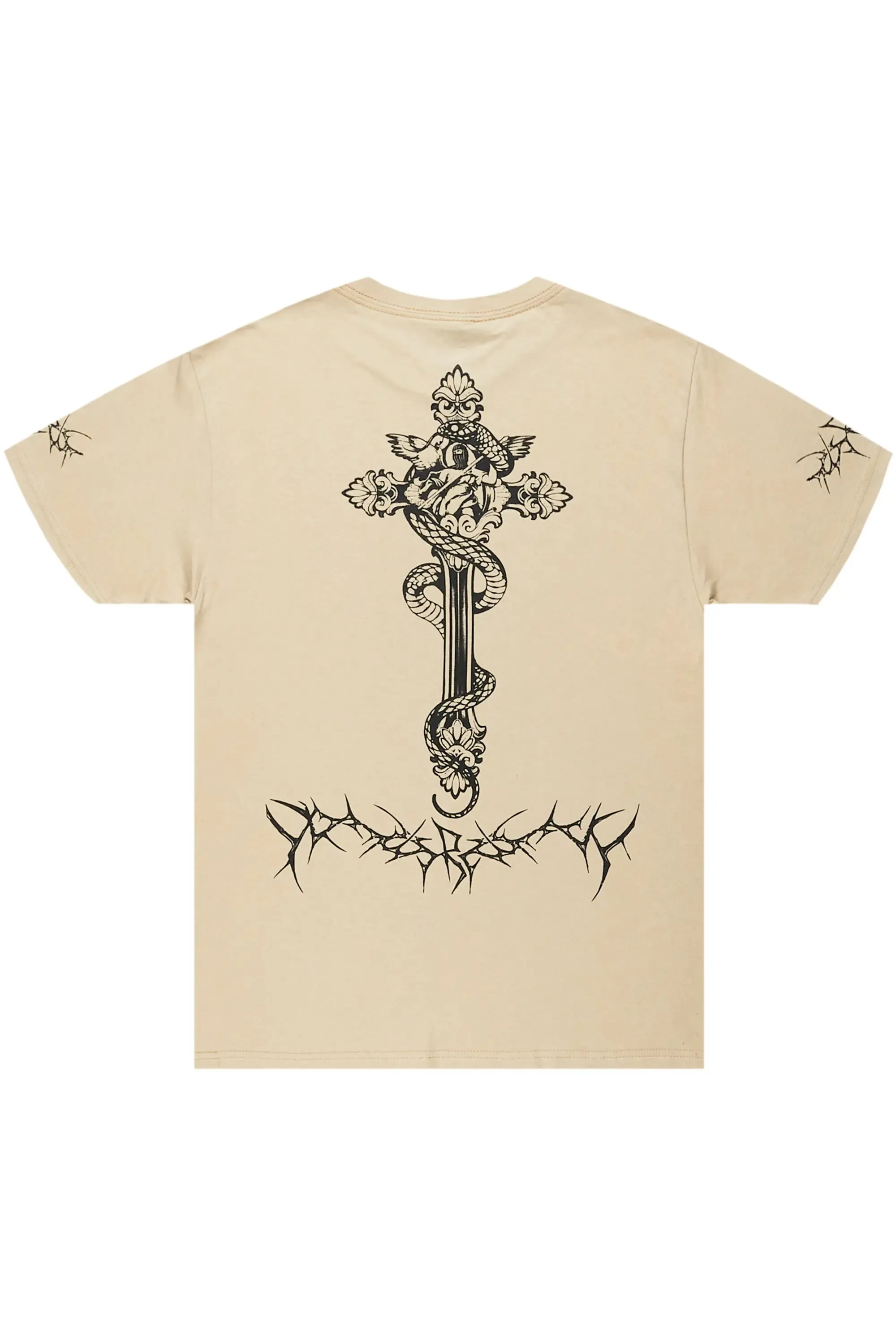 Khyri Beige Oversized T-Shirt sold by Rockstar Original product image thumbnail 3