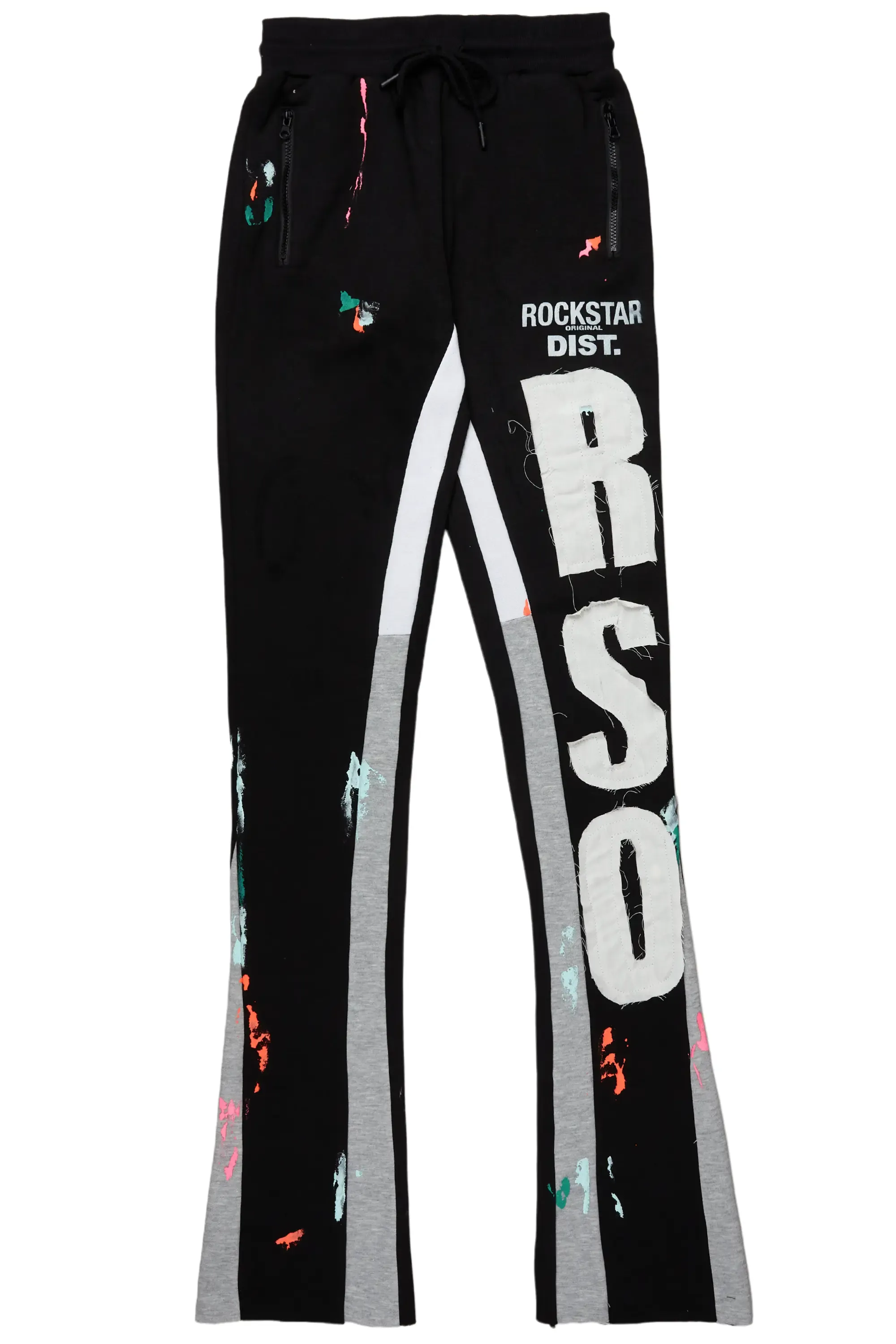 Toriauna Black Stacked Track Pant sold by Rockstar Original product image thumbnail 4