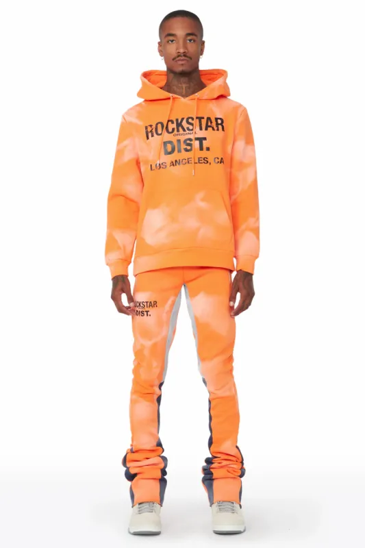 Nelly Orange Hoodie/Super Stacked Flare Pant Set sold by Rockstar Original
