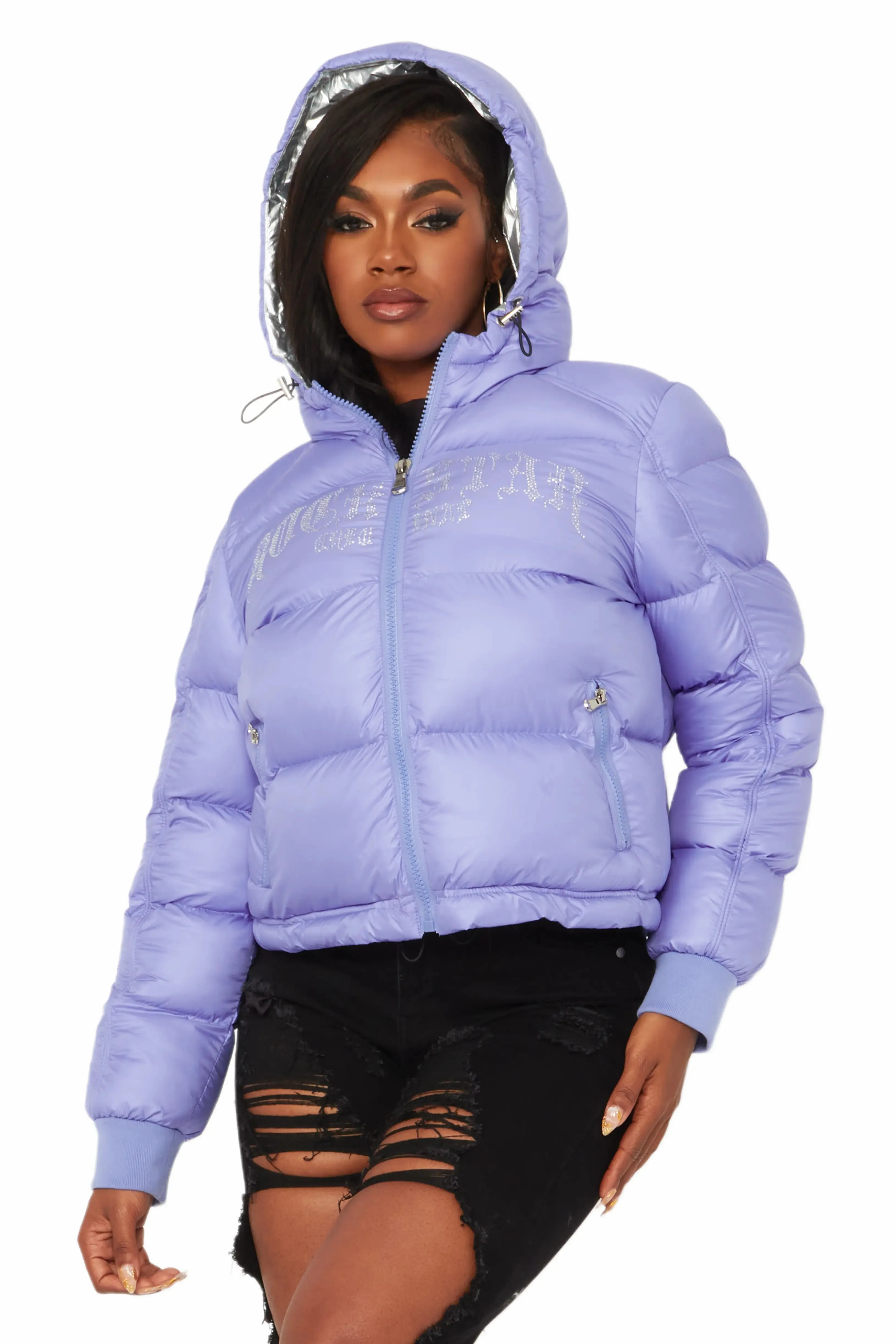 Rose Iridescent Puffer Jacket sold by Rockstar Original product image thumbnail 5