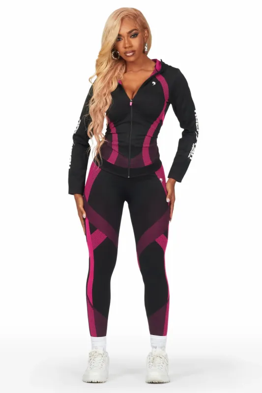 Latisha Black/Fuchsia Active Set sold by Rockstar Original
