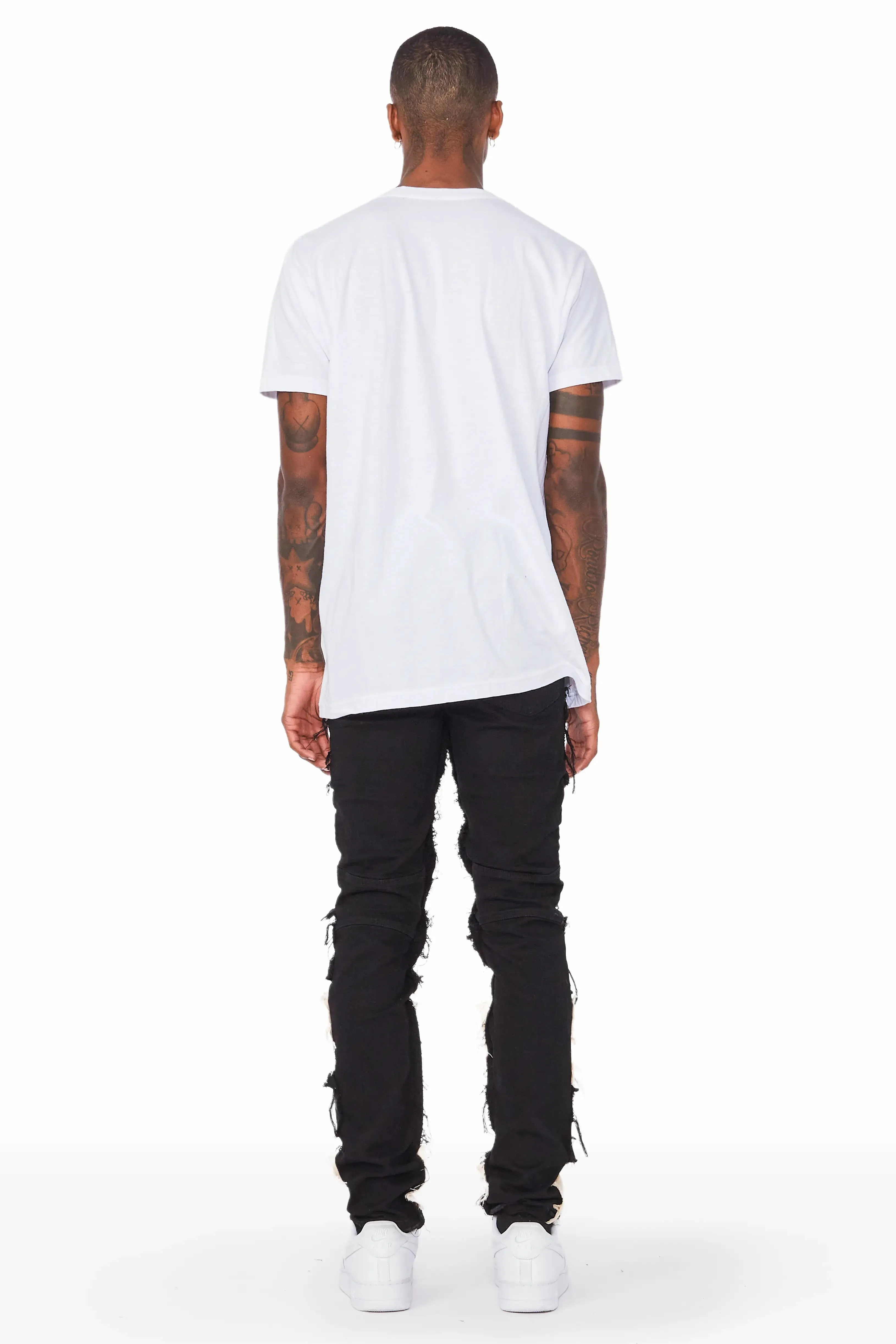 Edric Black Patchwork Biker Jean sold by Rockstar Original product image thumbnail 4