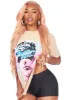 Kamiaha Beige Oversized T-Shirt sold by Rockstar Original