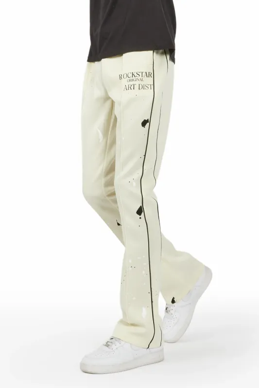 Jaco Cream Stacked Flare Pant sold by Rockstar Original