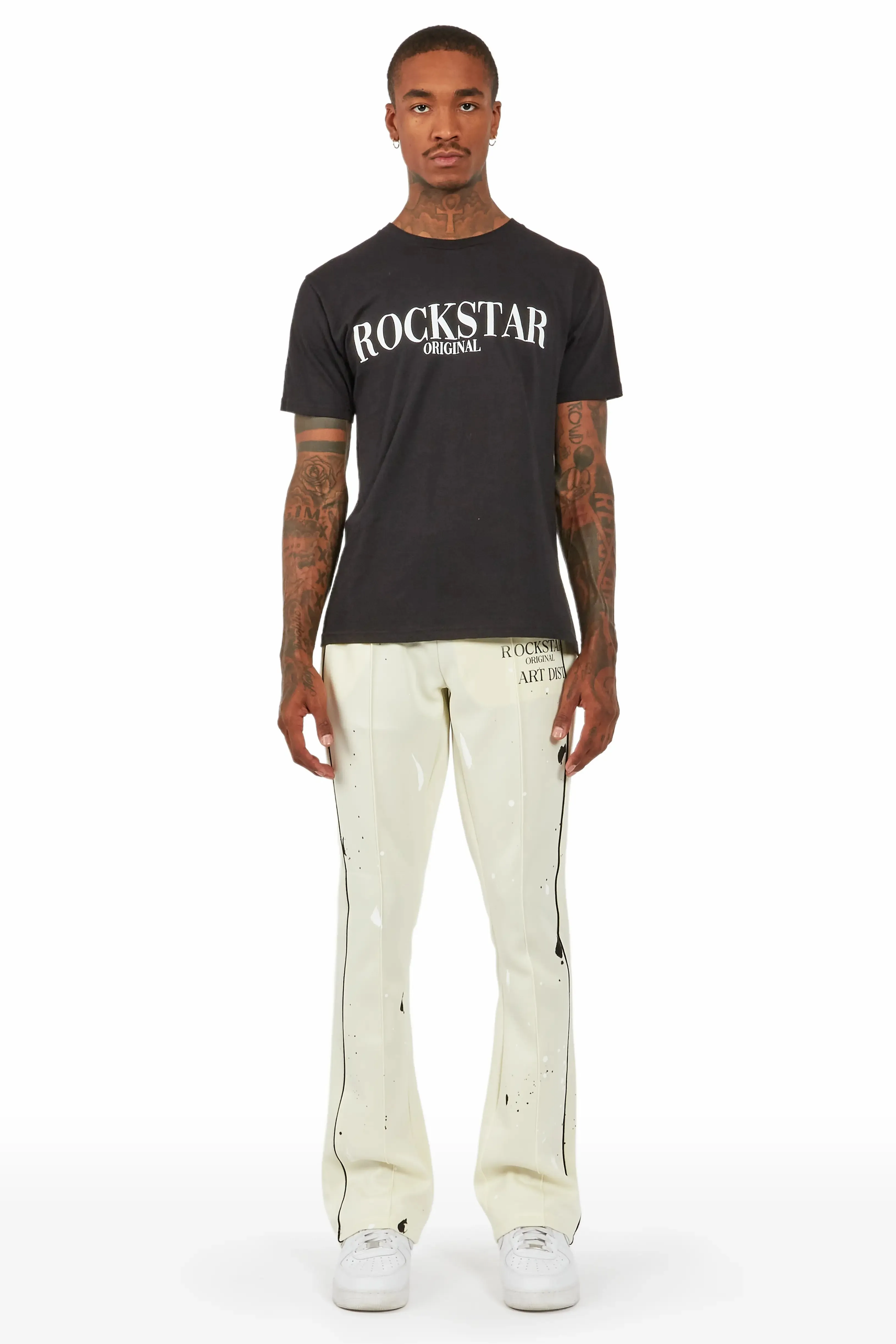 Jaco Cream Stacked Flare Pant sold by Rockstar Original product image thumbnail 2