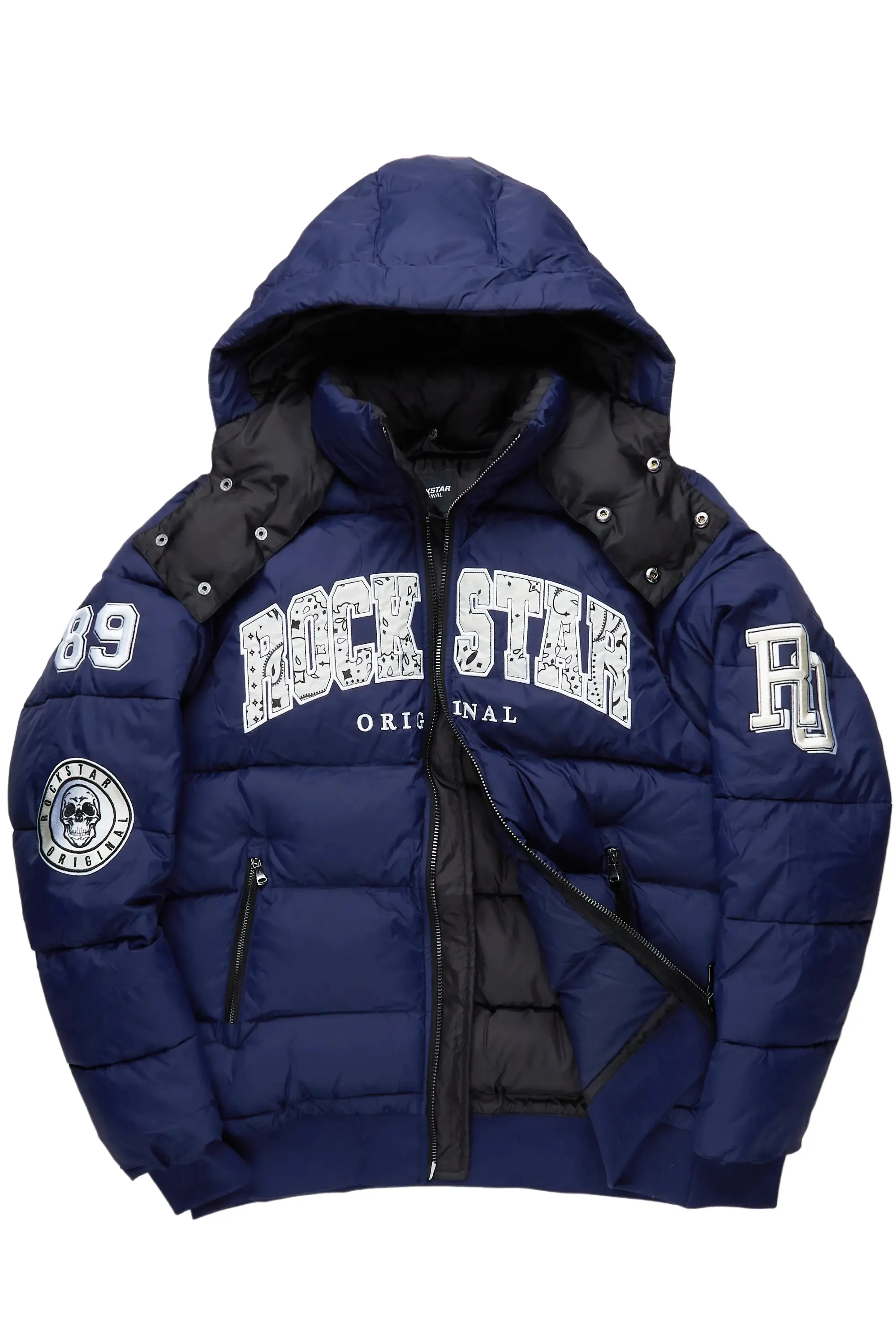 Bronx Navy Heavy Puffer Jacket sold by Rockstar Original product image thumbnail 3