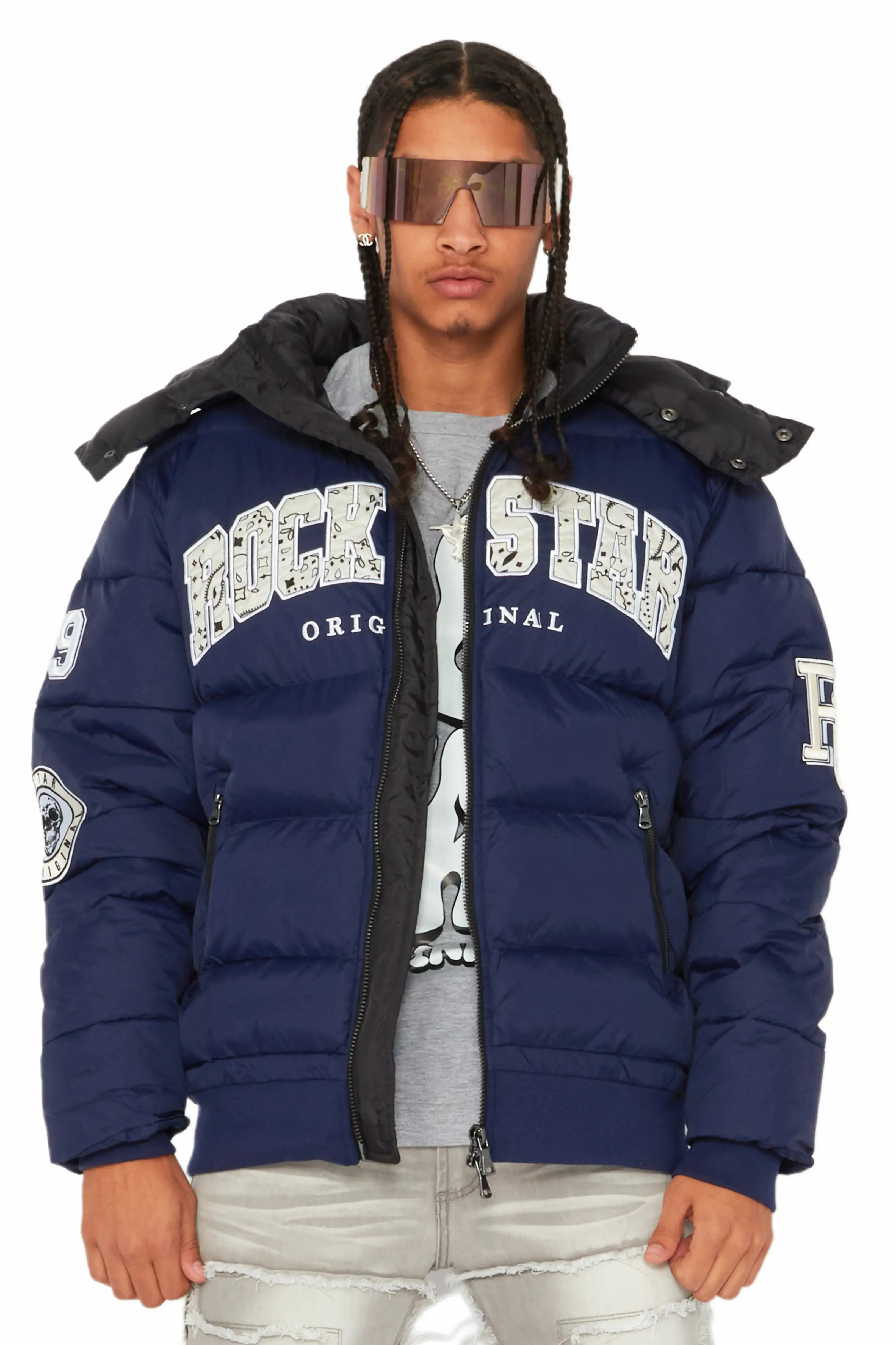 Bronx Navy Heavy Puffer Jacket sold by Rockstar Original