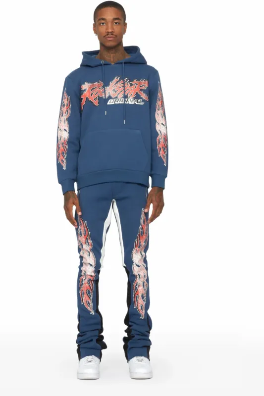 Yash Navy Super Stacked Flare Track Set sold by Rockstar Original
