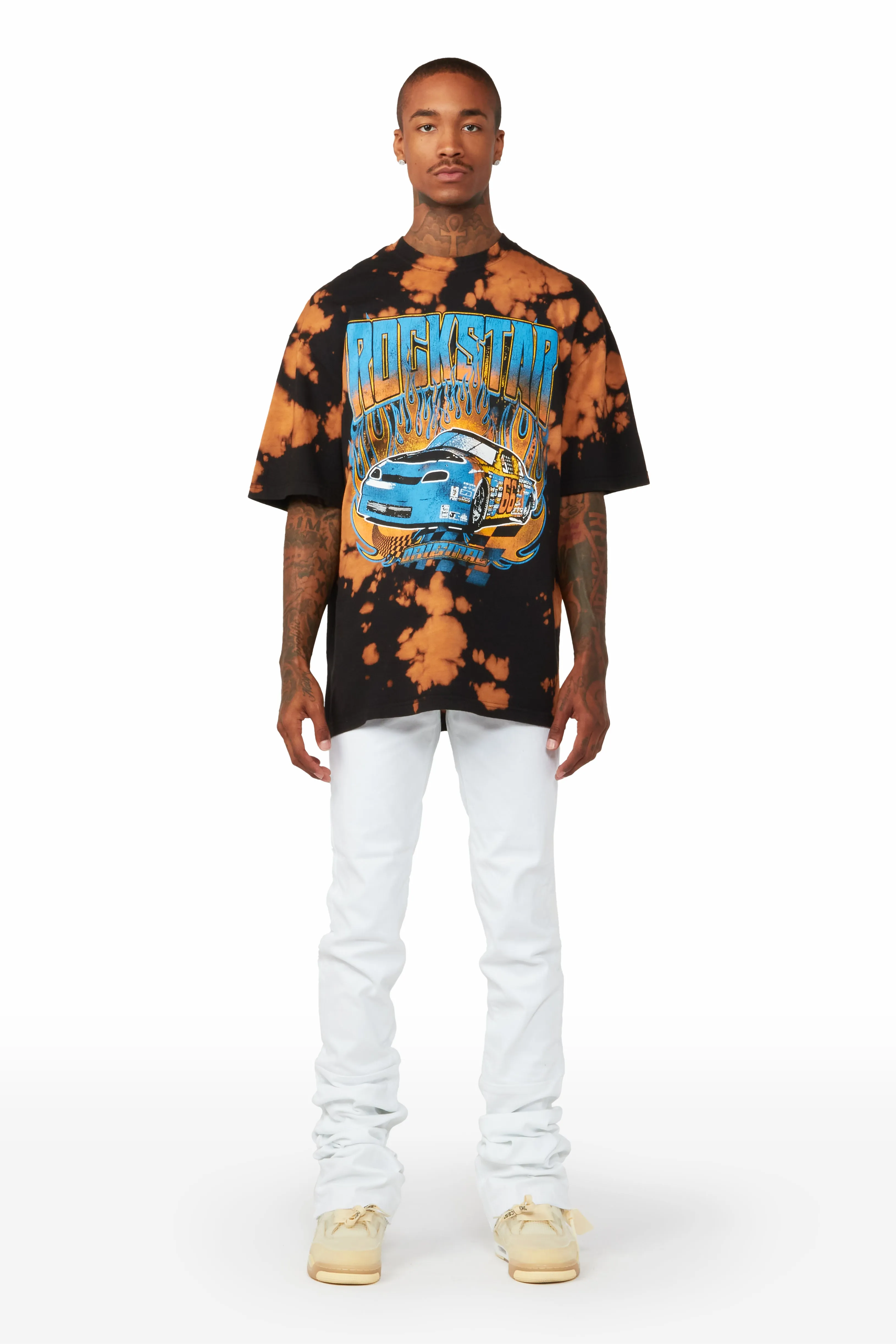 Burnheart Acid Black Oversize T-shirt sold by Rockstar Original product image thumbnail 3