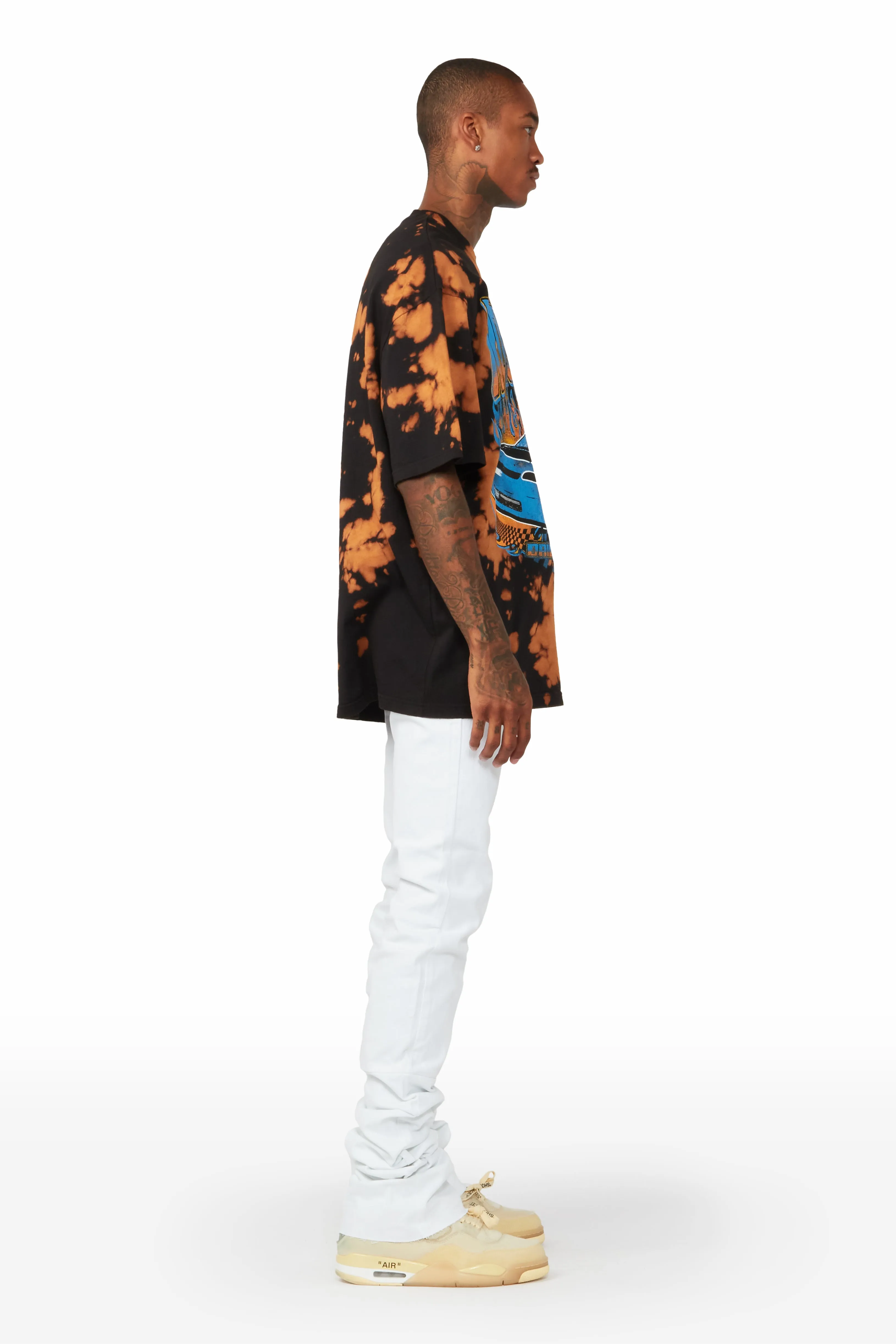 Burnheart Acid Black Oversize T-shirt sold by Rockstar Original product image thumbnail 4