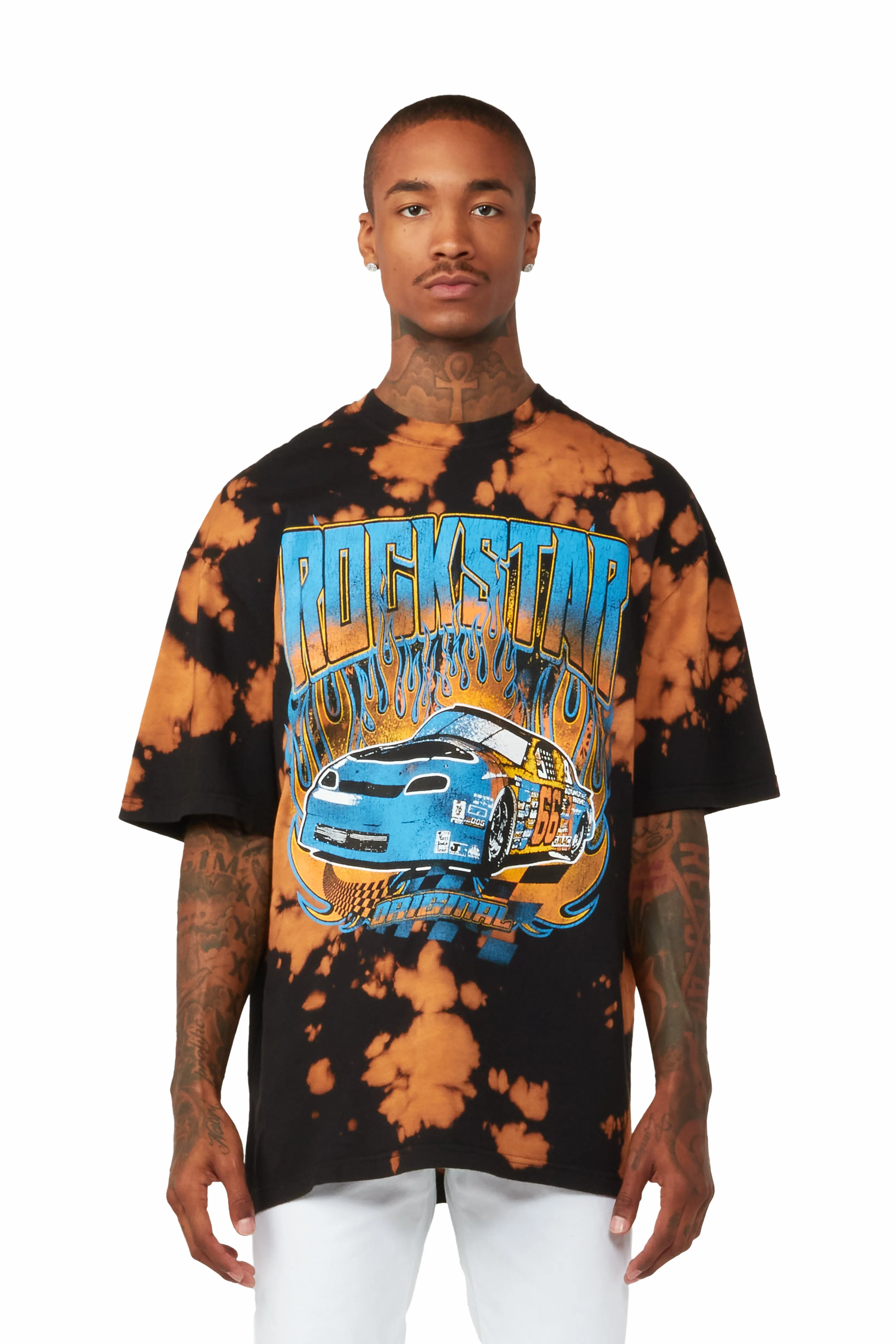 Burnheart Acid Black Oversize T-shirt sold by Rockstar Original product image thumbnail 2