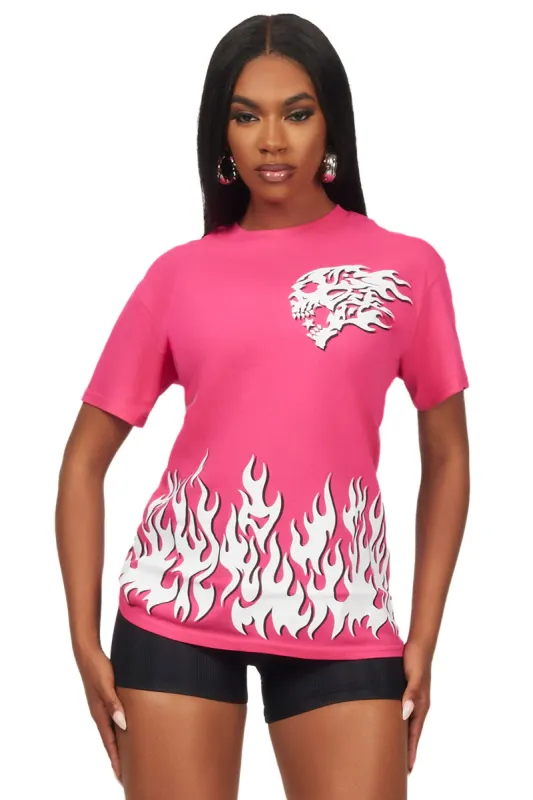 Cordajah Pink Oversized T-Shirt sold by Rockstar Original