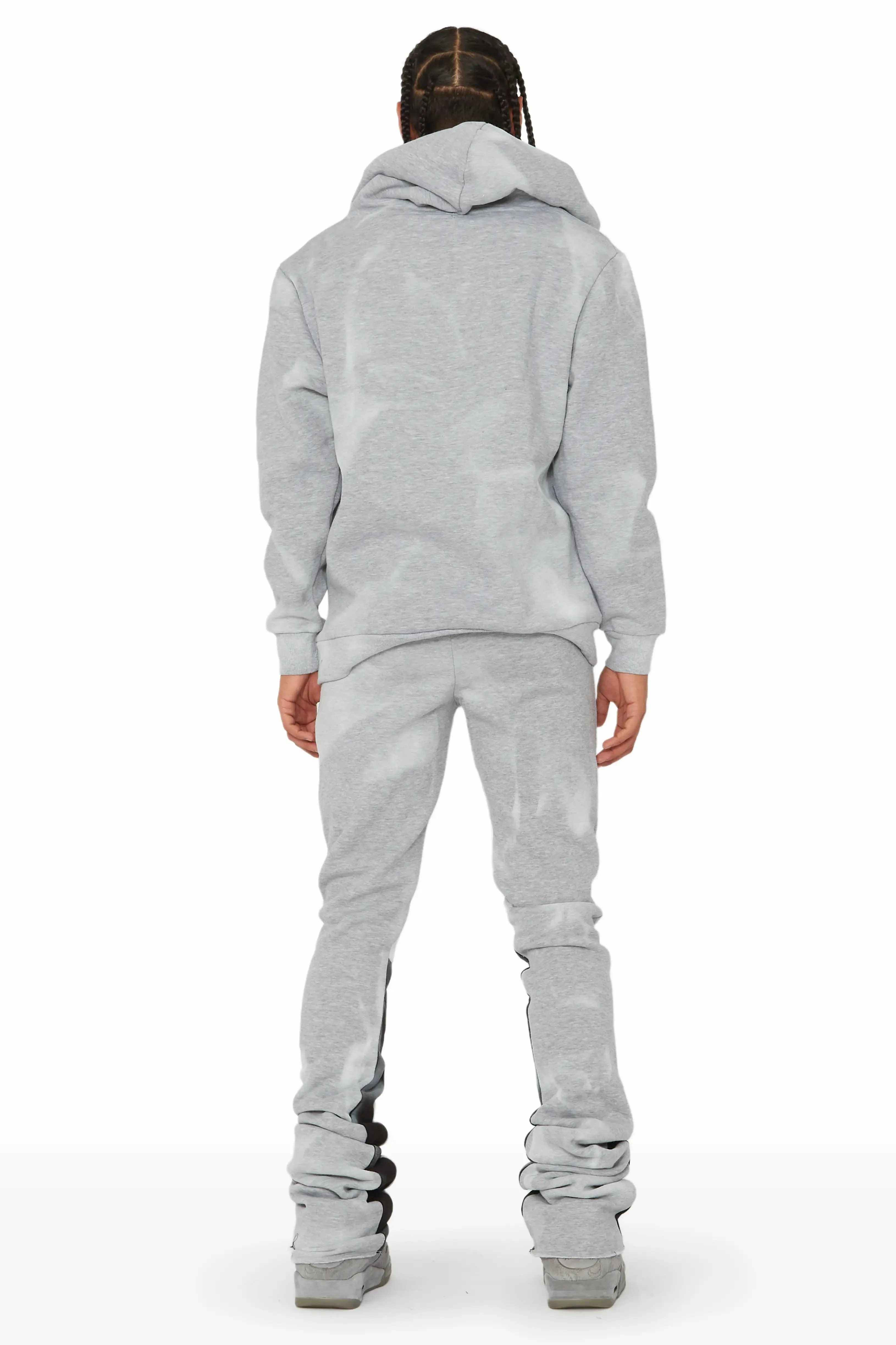 Nelly Heather Grey Hoodie Stacked Flare Track Set sold by Rockstar Original product image thumbnail 4