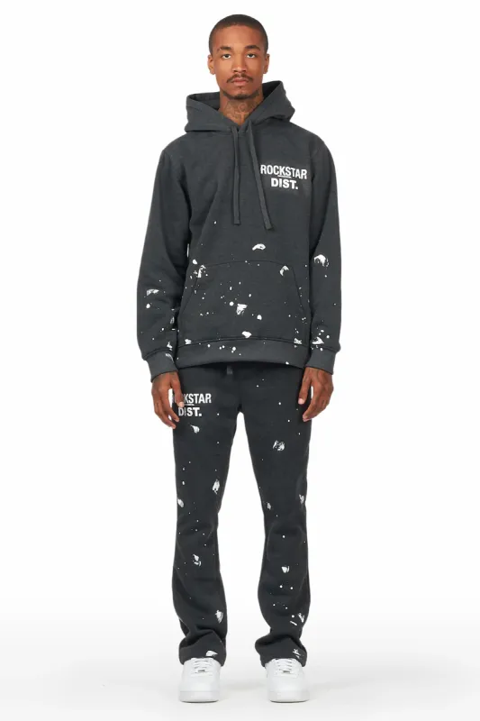 Raffer Charcoal Hoodie/Stacked Flare Pant Set sold by Rockstar Original