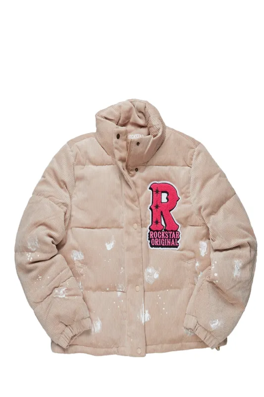 Shirika Beige Puffer Jacket sold by Rockstar Original