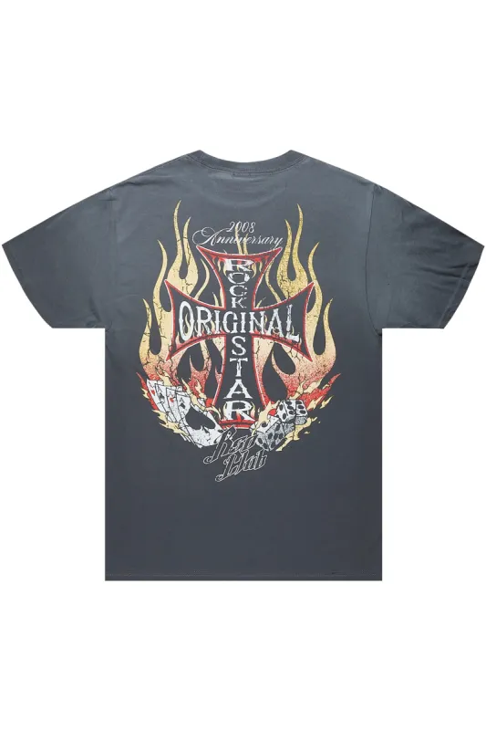 Psy Charcoal Graphic T-Shirt sold by Rockstar Original