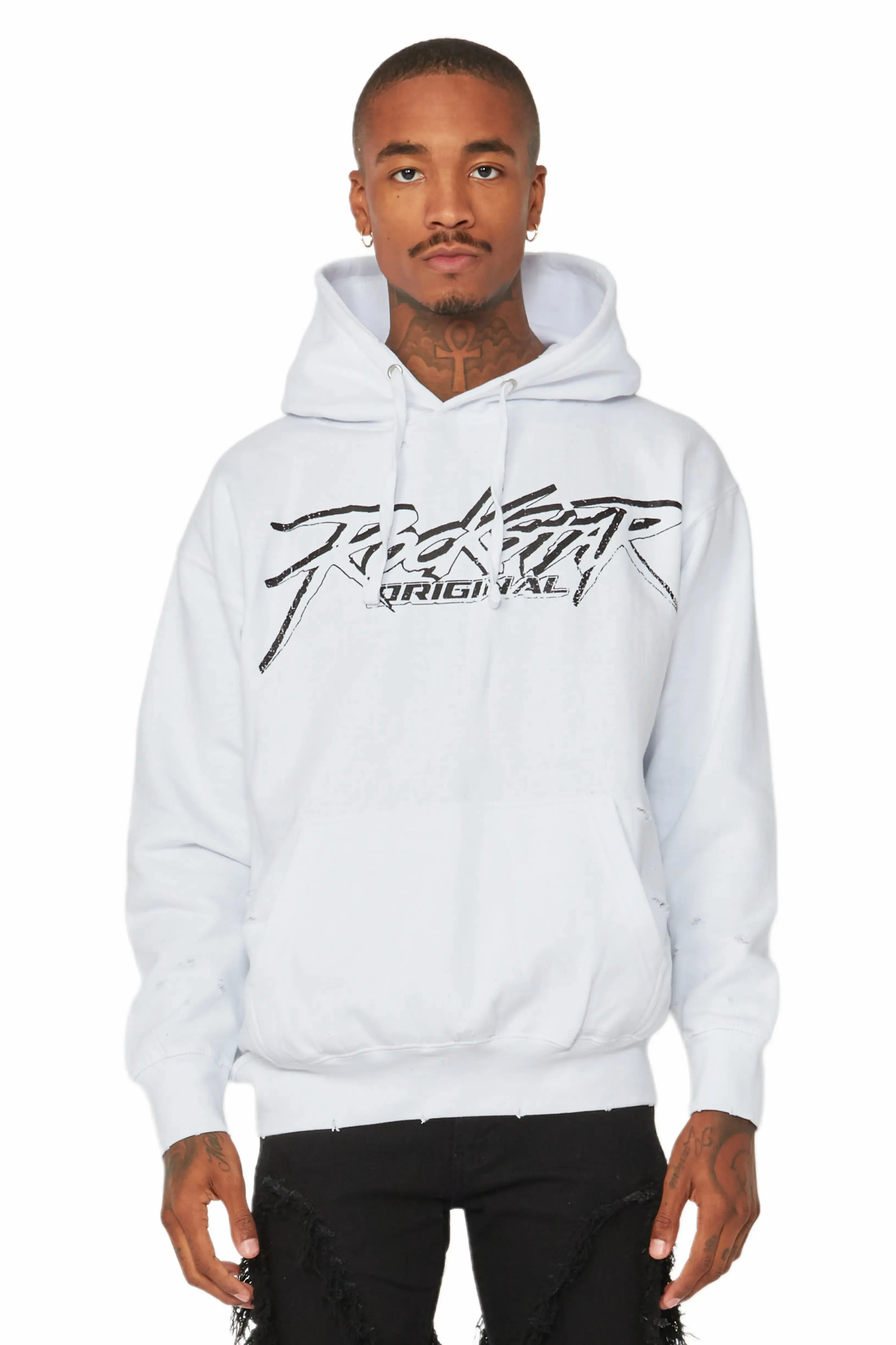 Alpha White Graphic Hoodie sold by Rockstar Original
