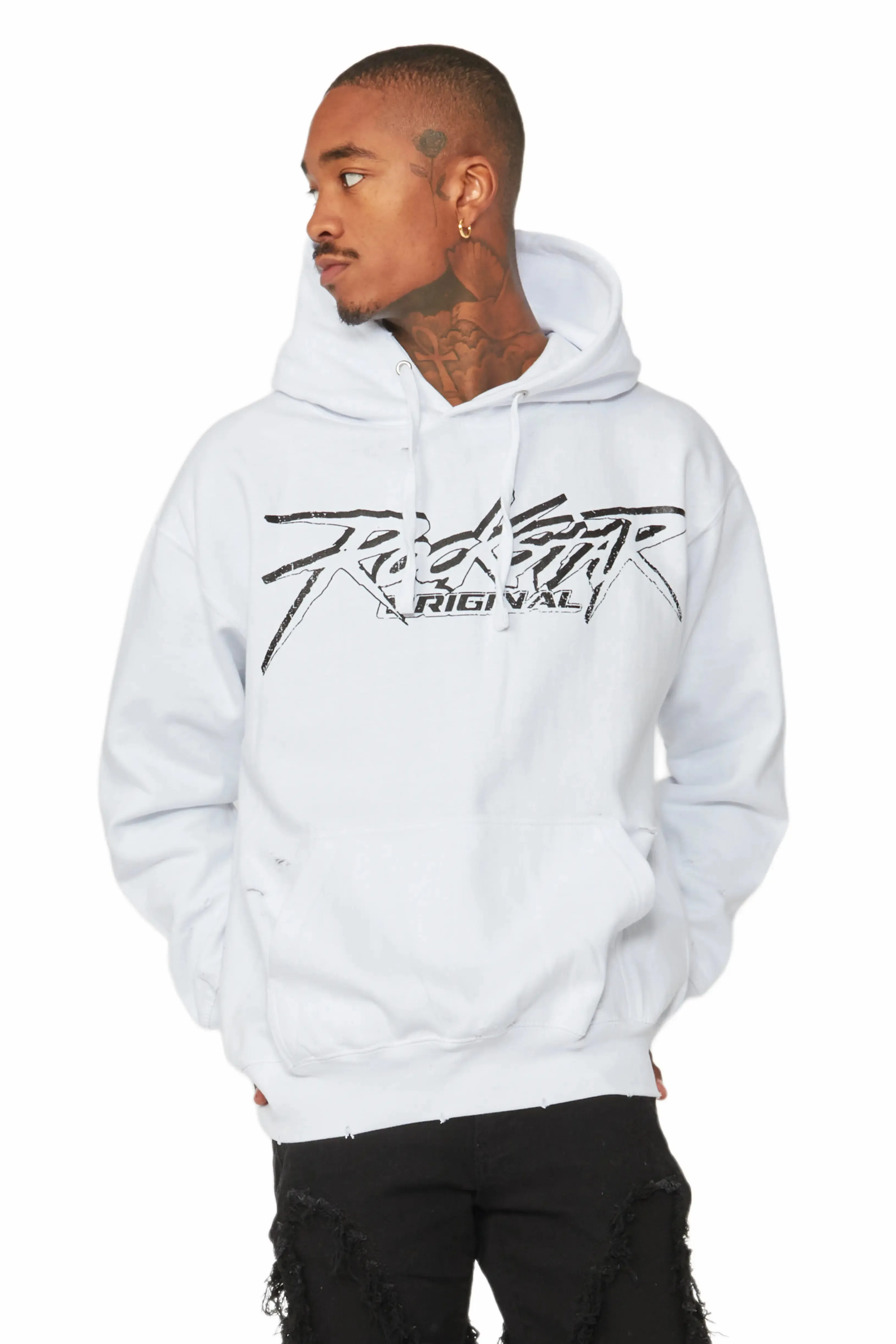 Alpha White Graphic Hoodie sold by Rockstar Original product image thumbnail 3