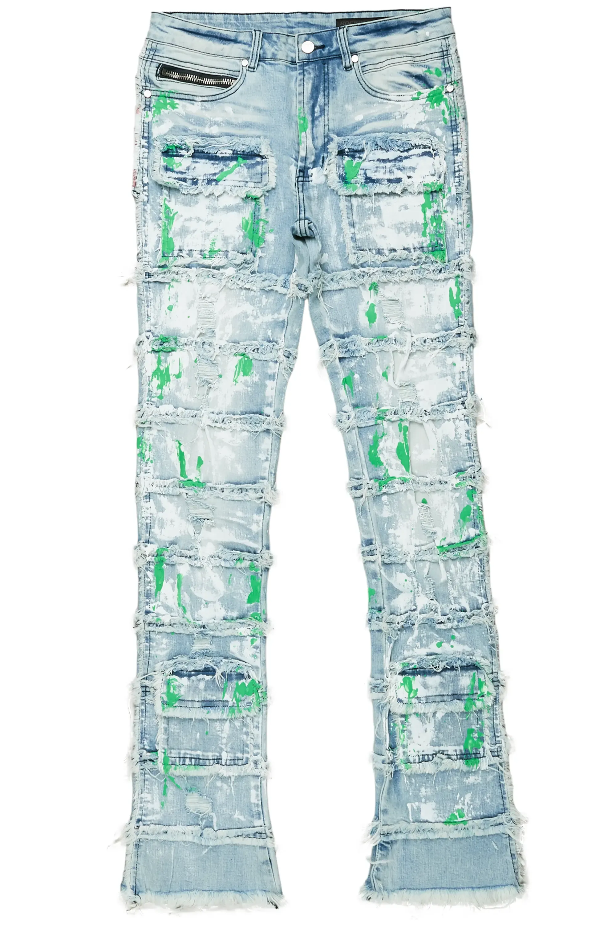 Jadin Blue Painter Stacked Flare Jean sold by Rockstar Original product image thumbnail 2