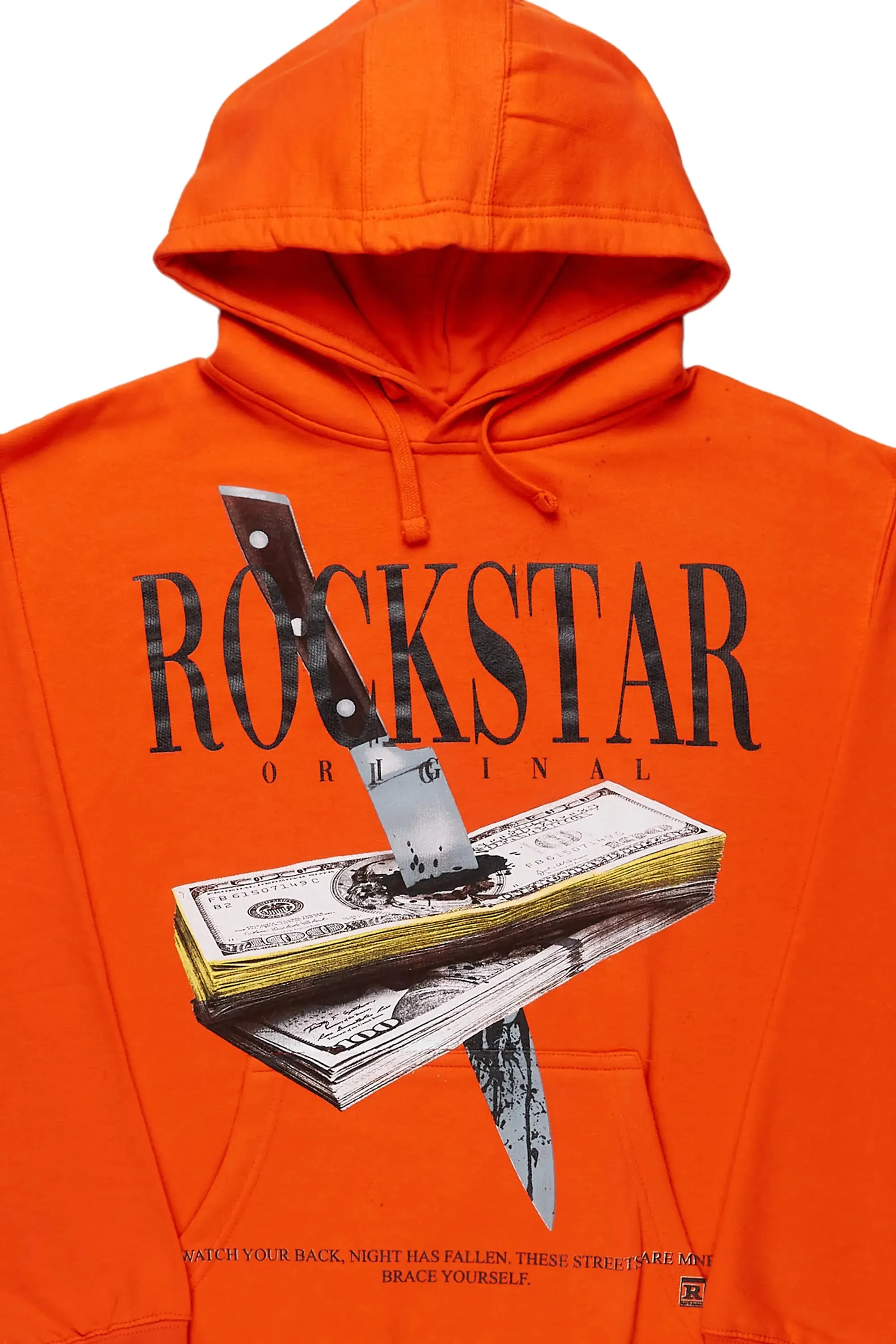 Dayte Nite Orange Graphic Hoodie sold by Rockstar Original product image thumbnail 3