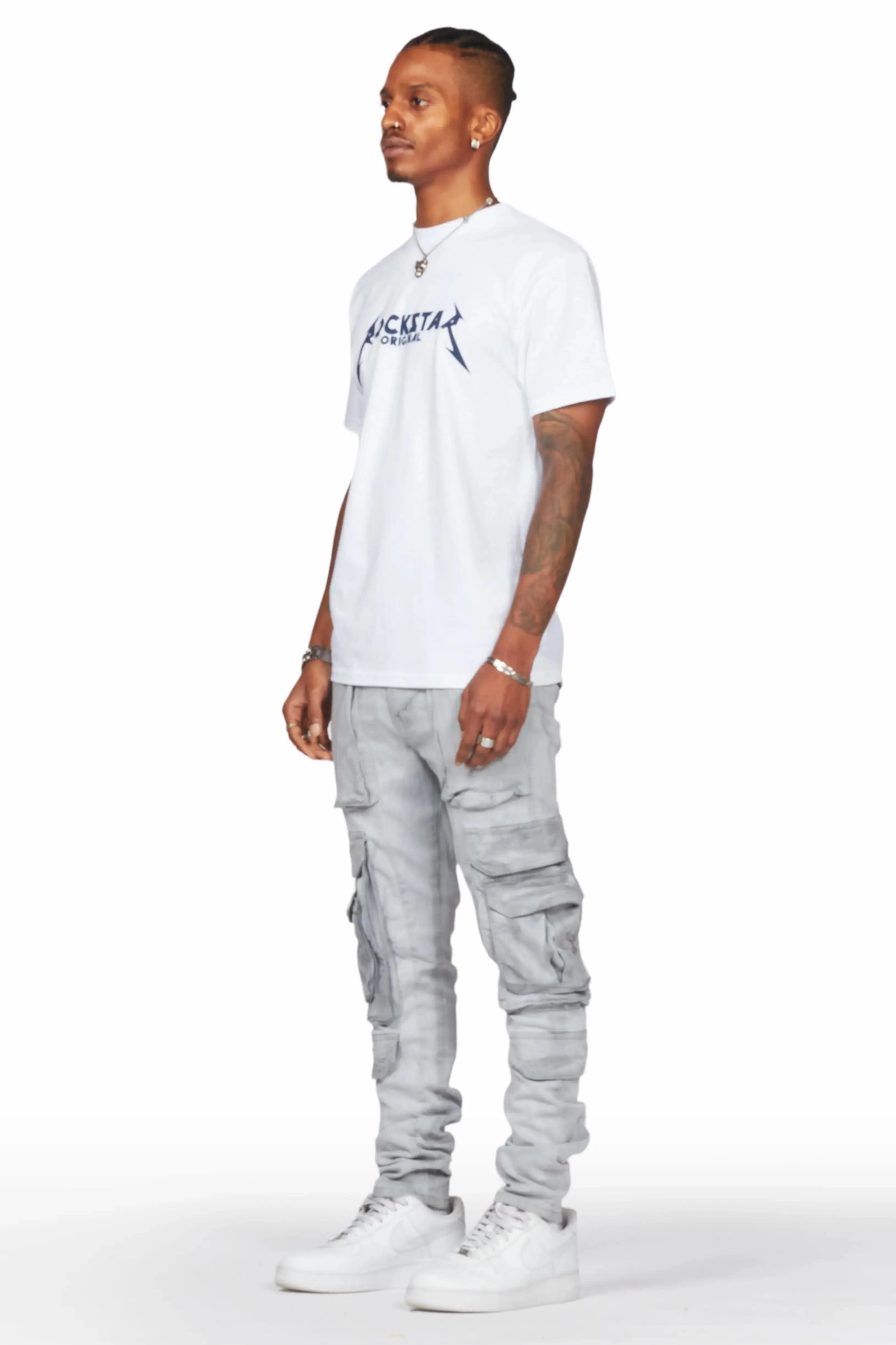 Iniko Grey Skinny Fit Cargo Jean sold by Rockstar Original product image thumbnail 5