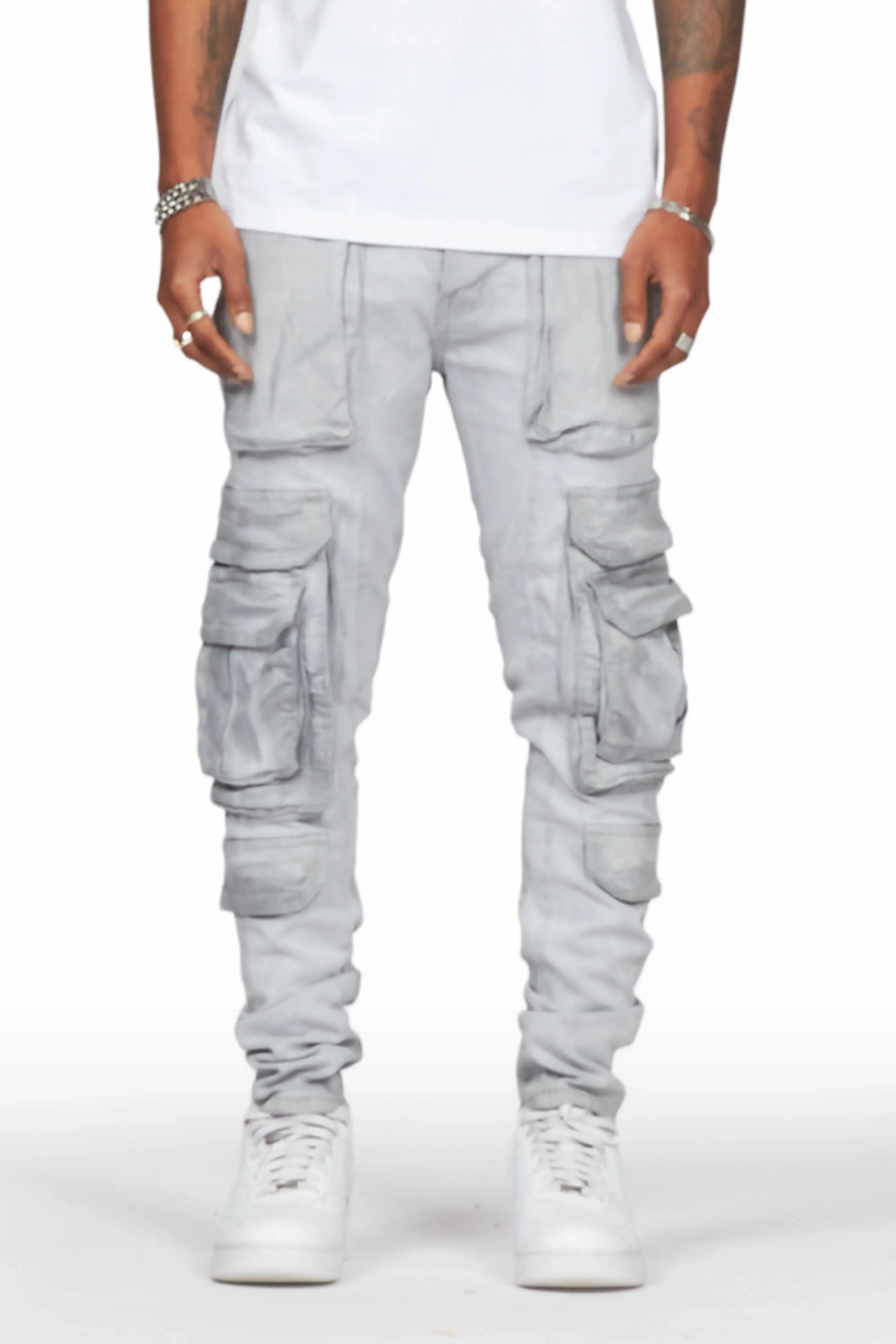 Iniko Grey Skinny Fit Cargo Jean sold by Rockstar Original