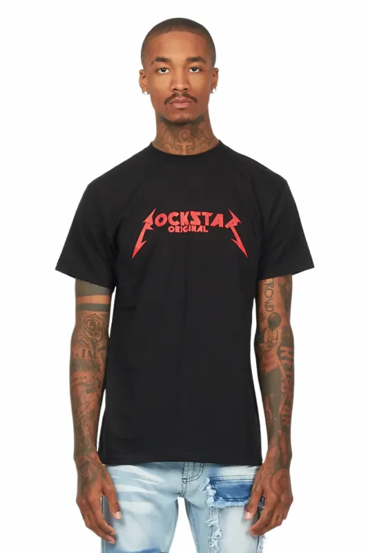 Diogo Black/Red Printed T-Shirt sold by Rockstar Original