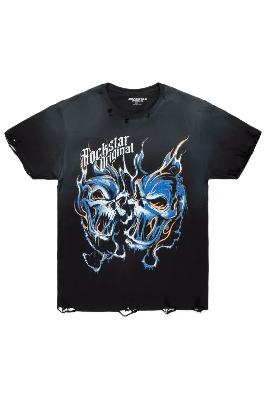 Texastea Black Graphic T-Shirt sold by Rockstar Original