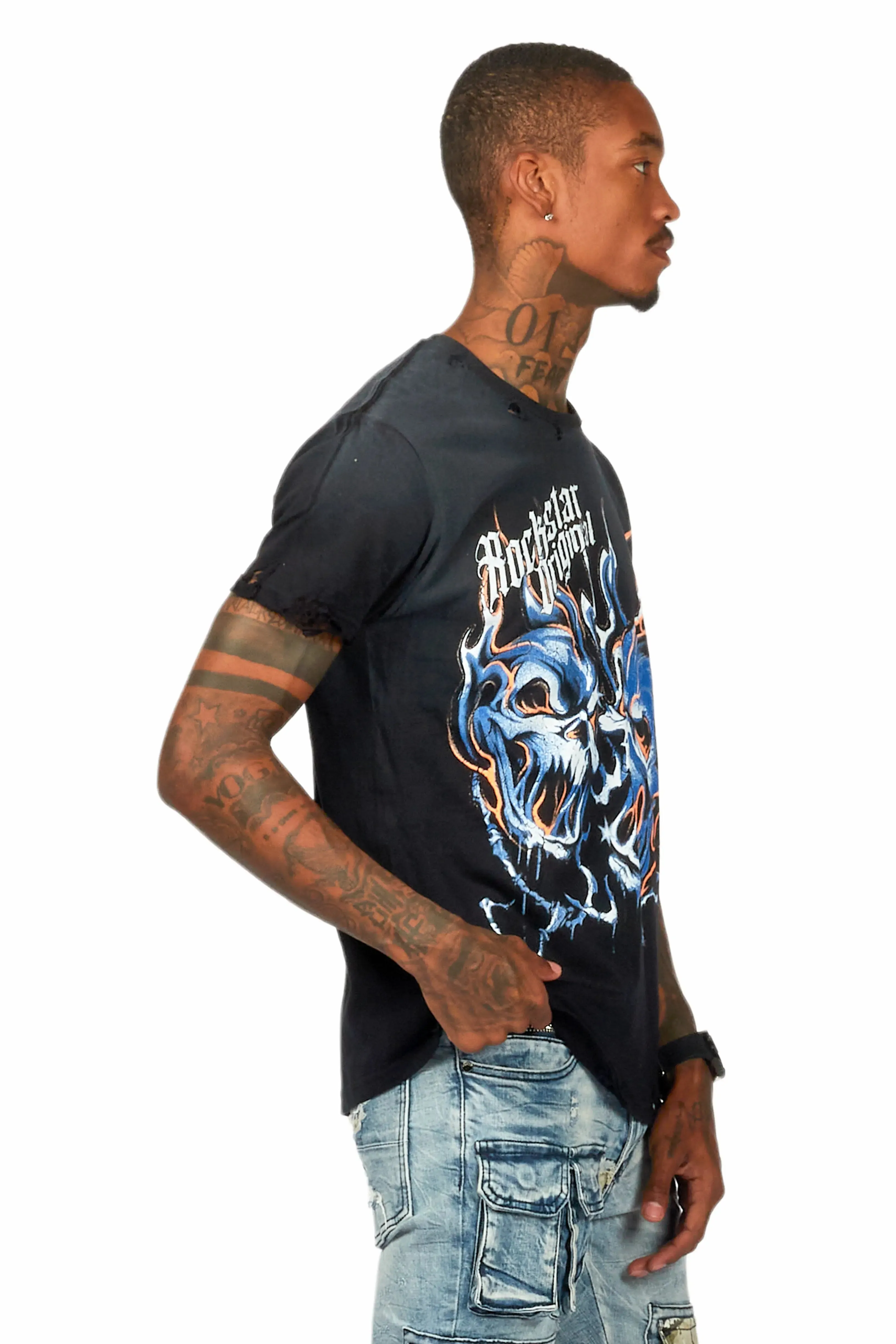 Texastea Black Graphic T-Shirt sold by Rockstar Original product image thumbnail 3