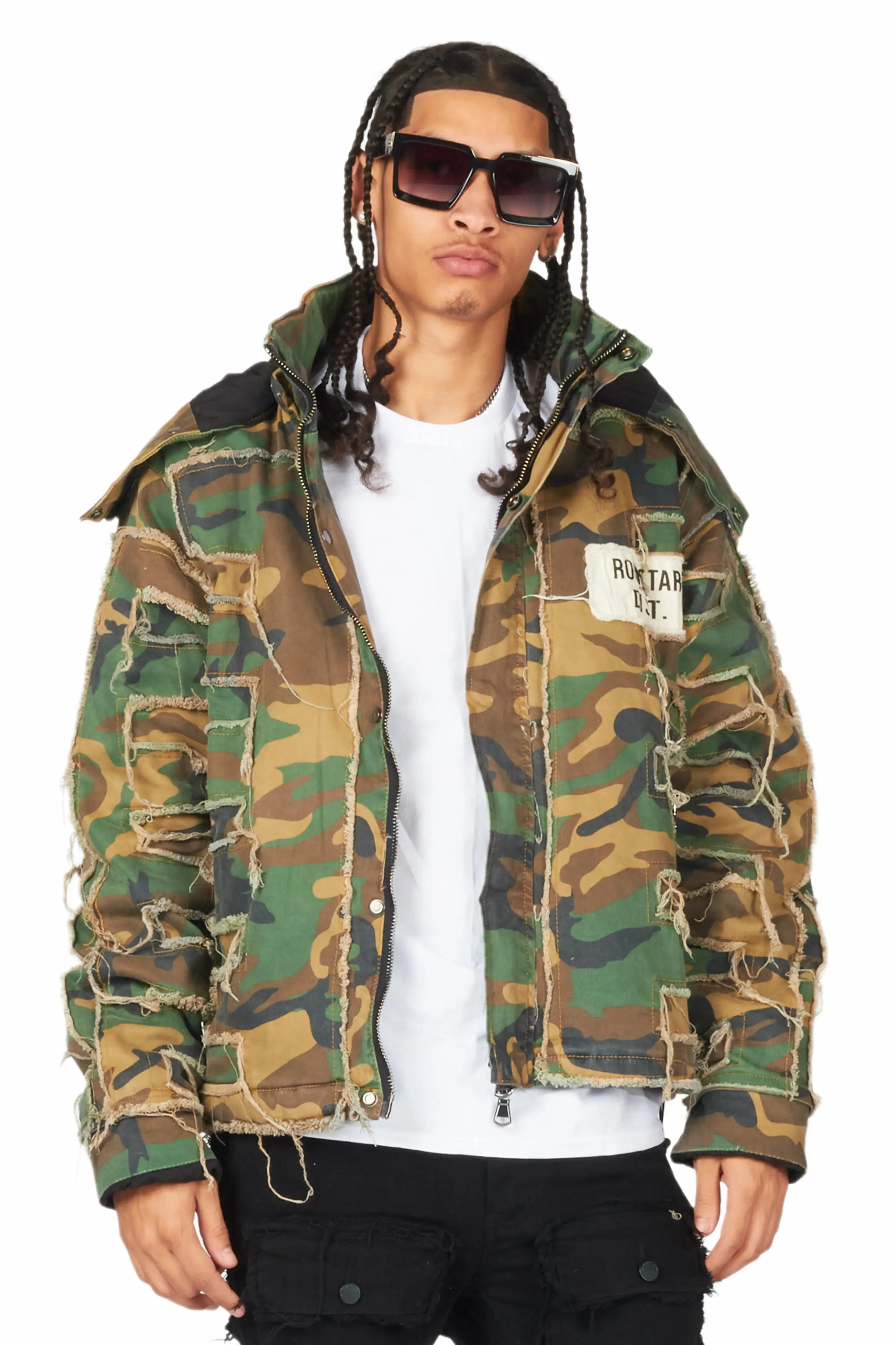 Shake Faded Camo Puffer Jacket sold by Rockstar Original