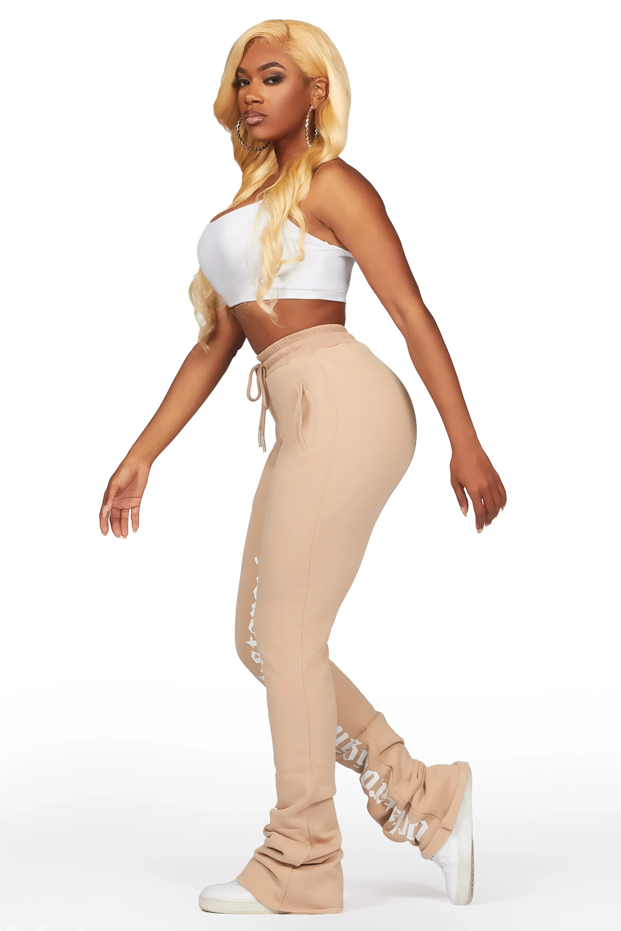 Blakely Beige Super Stacked Pant sold by Rockstar Original product image thumbnail 4